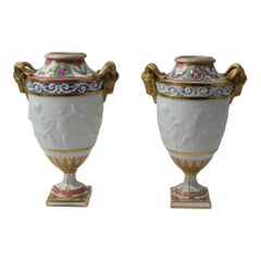 Antique Pair of  Louis XV Sevres Style Urns