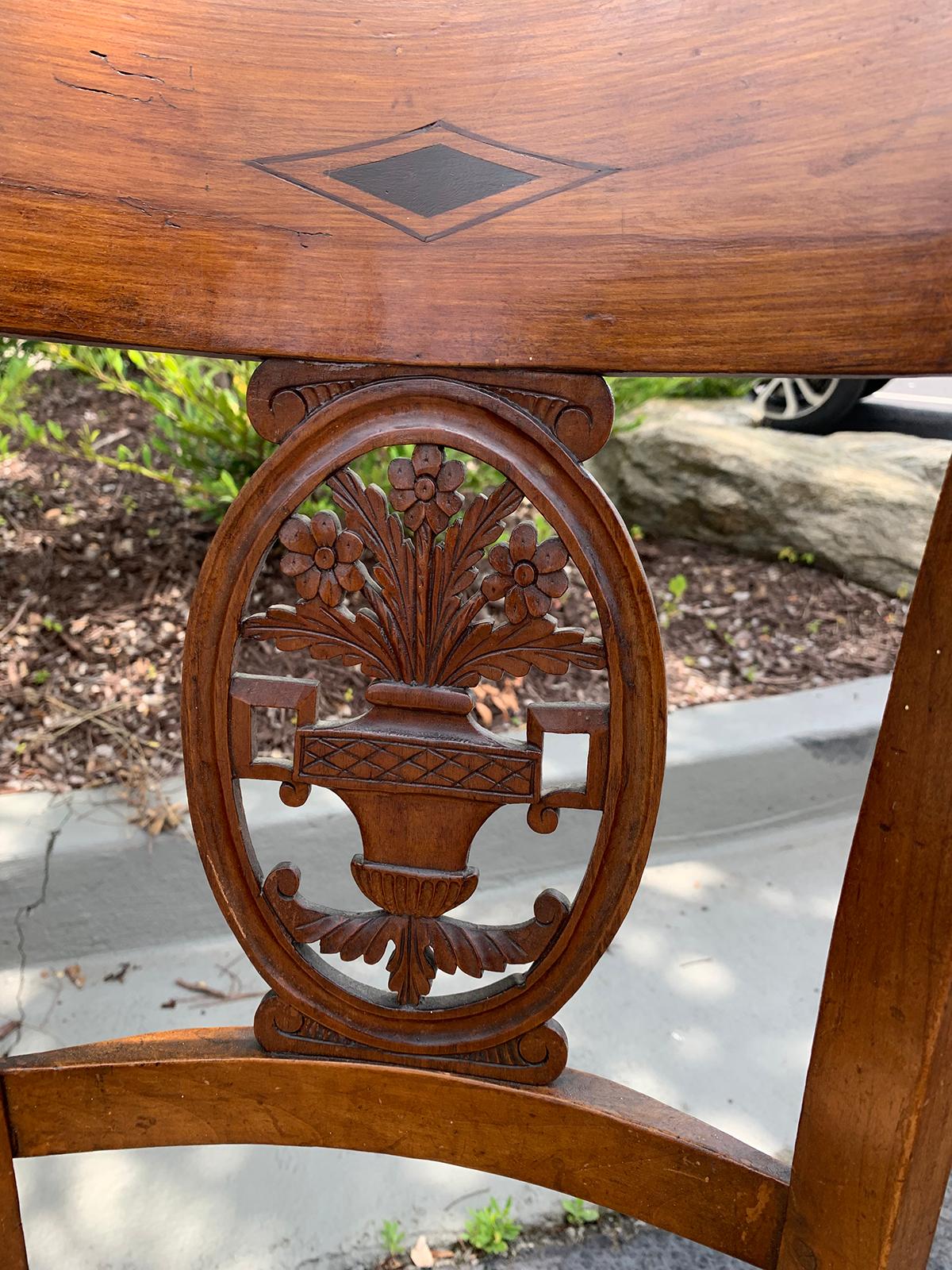 Pair of 19th-20th Century French Country Carved Side Chairs with Rush Seats 10