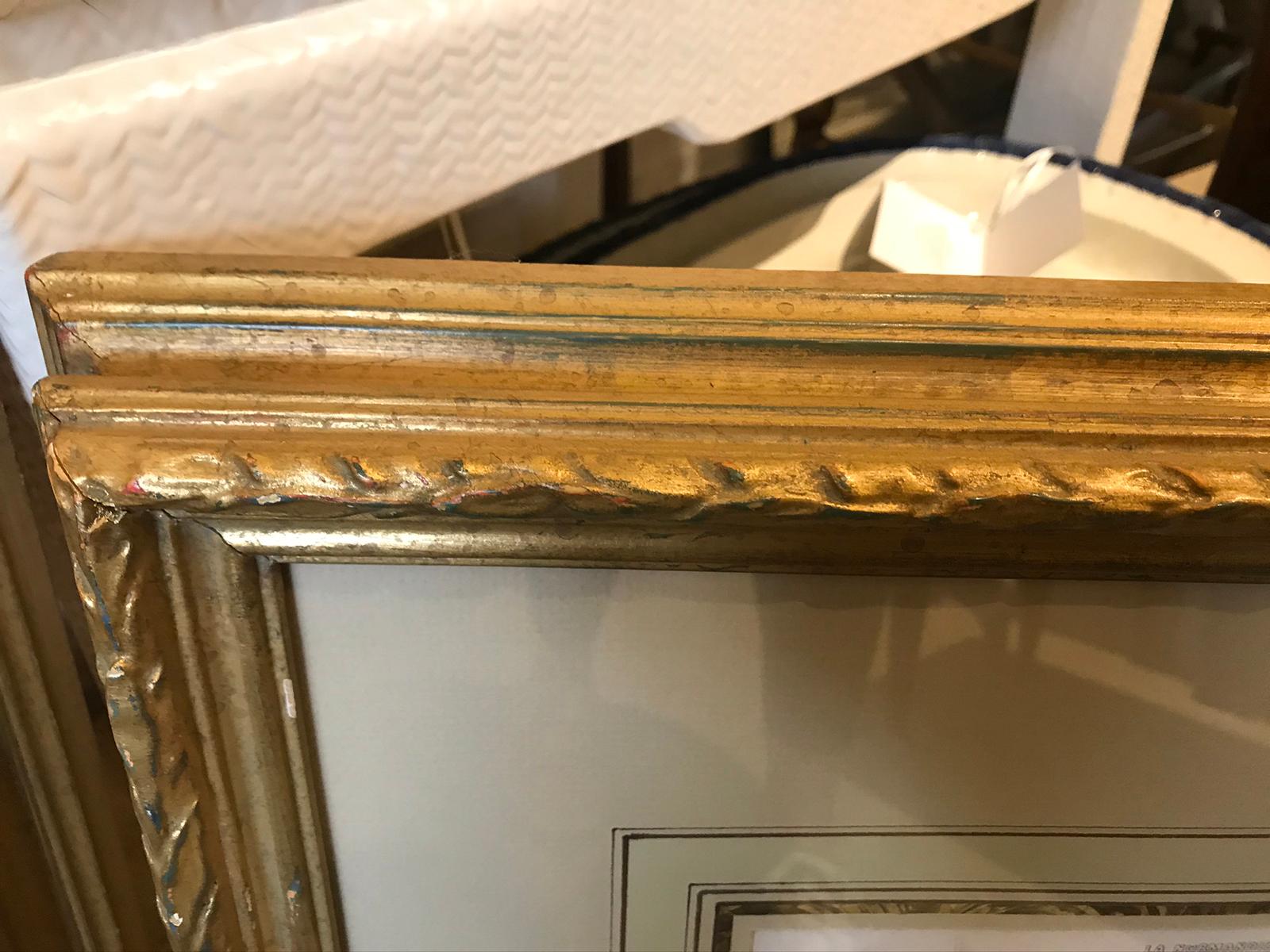 Pair of 19th-20th Century French Engravings of Normandy in Giltwood Frames 11