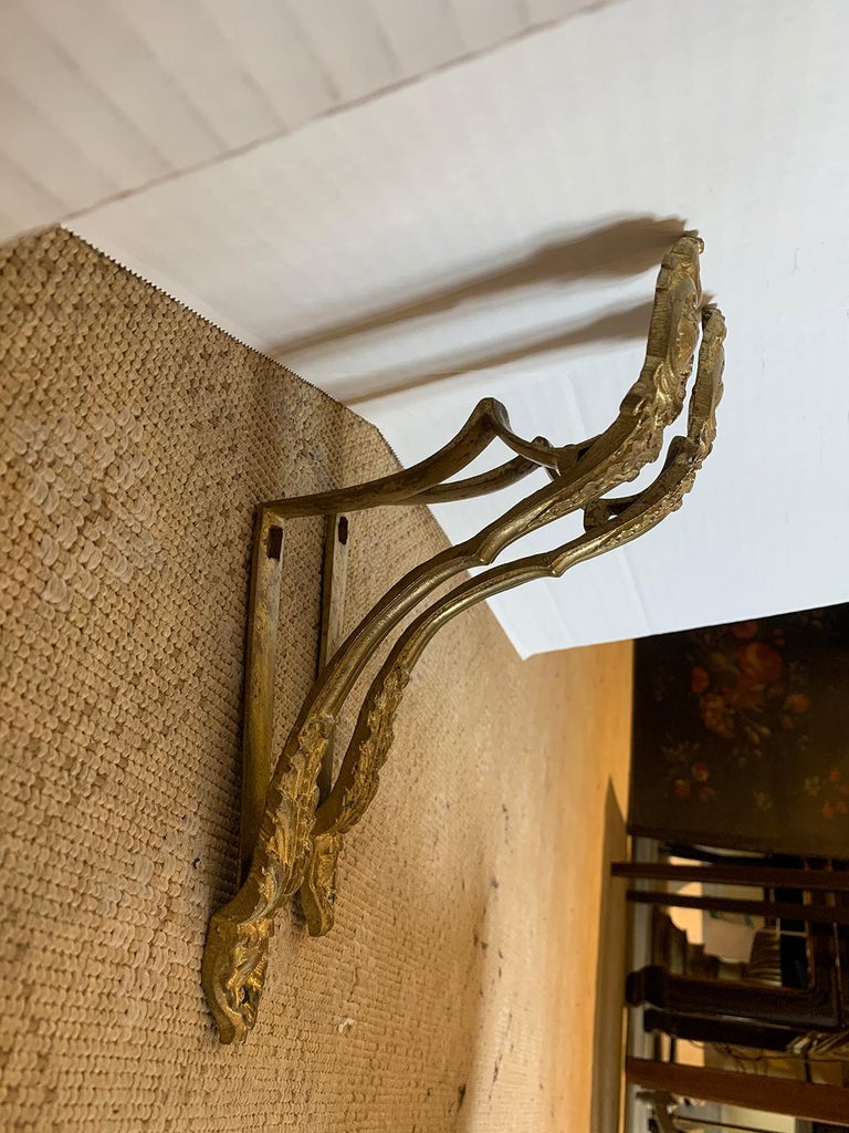 Pair of 19th20th Century Gilt Bronze Curtain Rod Brackets For Sale at 1stDibs bronze curtain