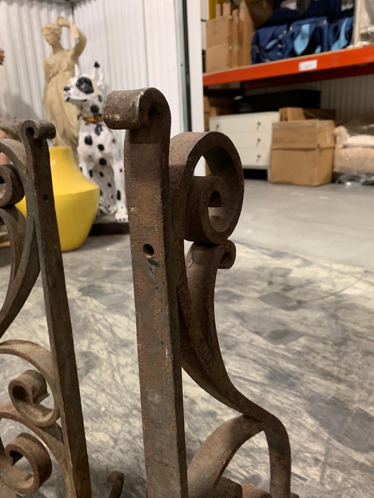 Pair of 19th-20th Century Iron Brackets 6