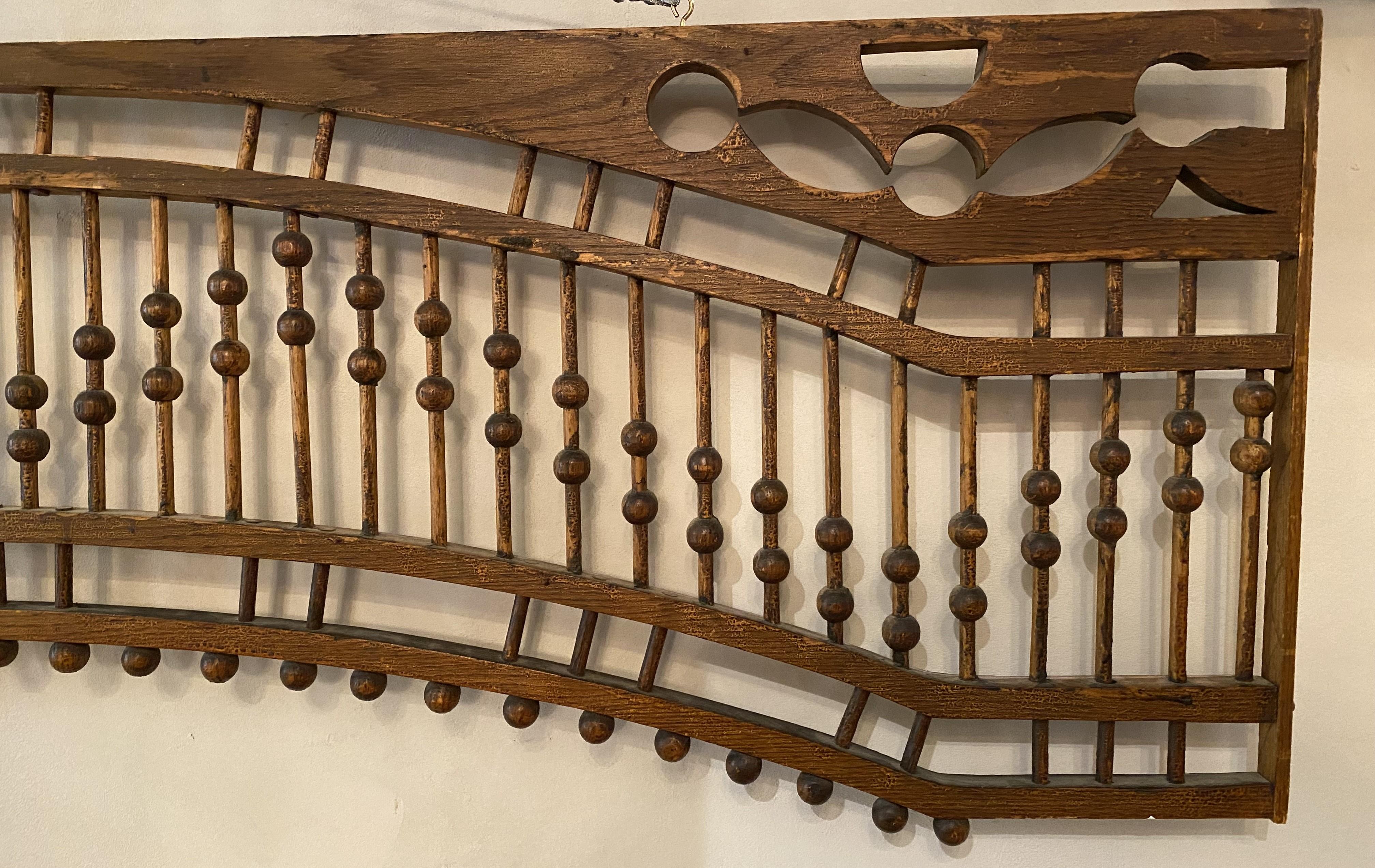 19th Century Pair of 19th/ 20th Century Oak Stick & Ball Architectural Elements For Sale