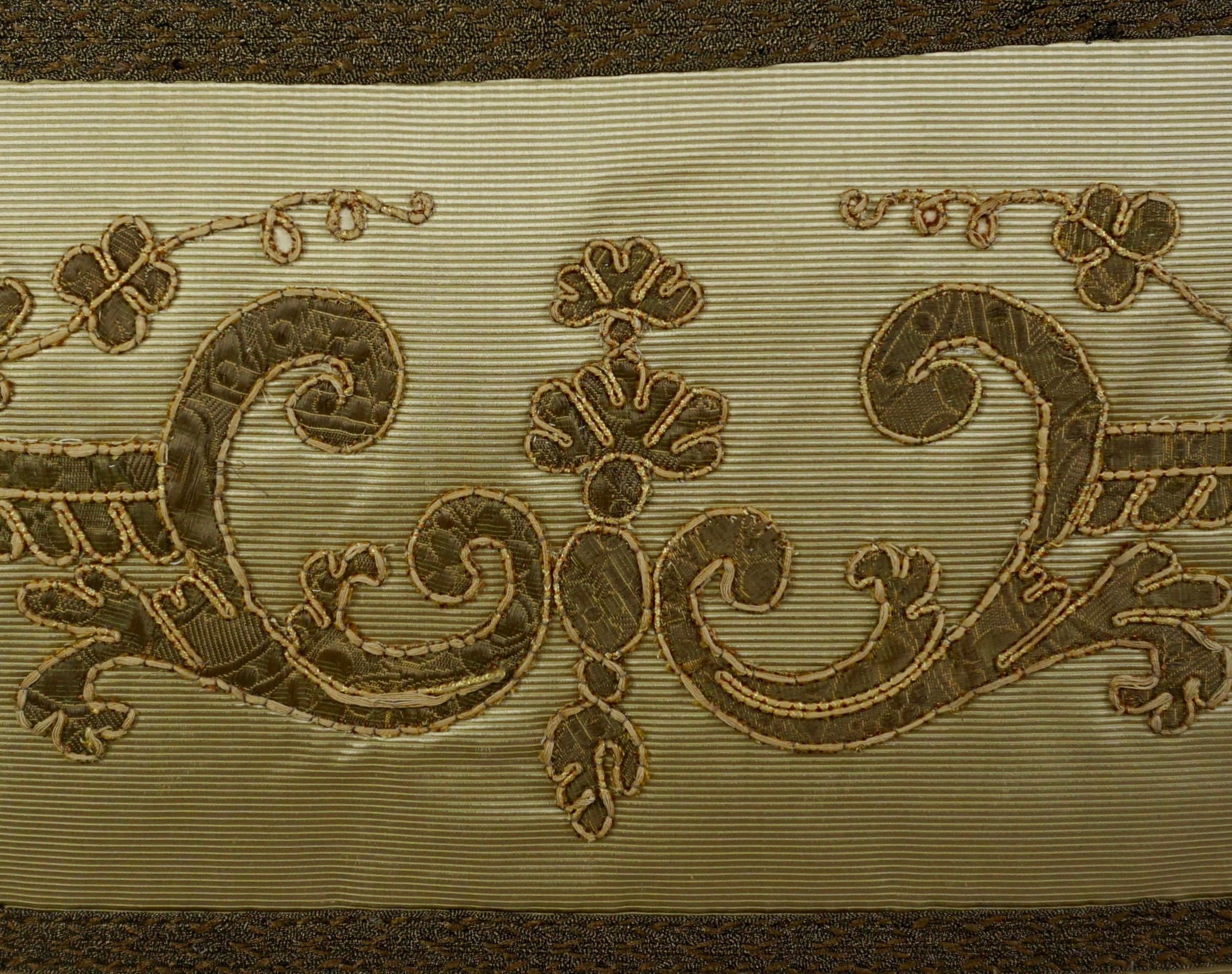 Italian Pair of 19th Century Appliqued Pillows by Melissa Levinson