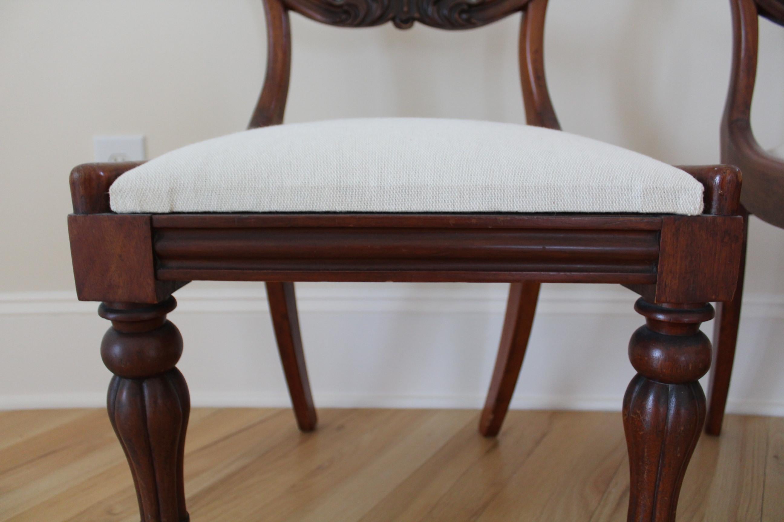 Pair of 19th Century Balloon Back Mahogany Side Chairs For Sale 3