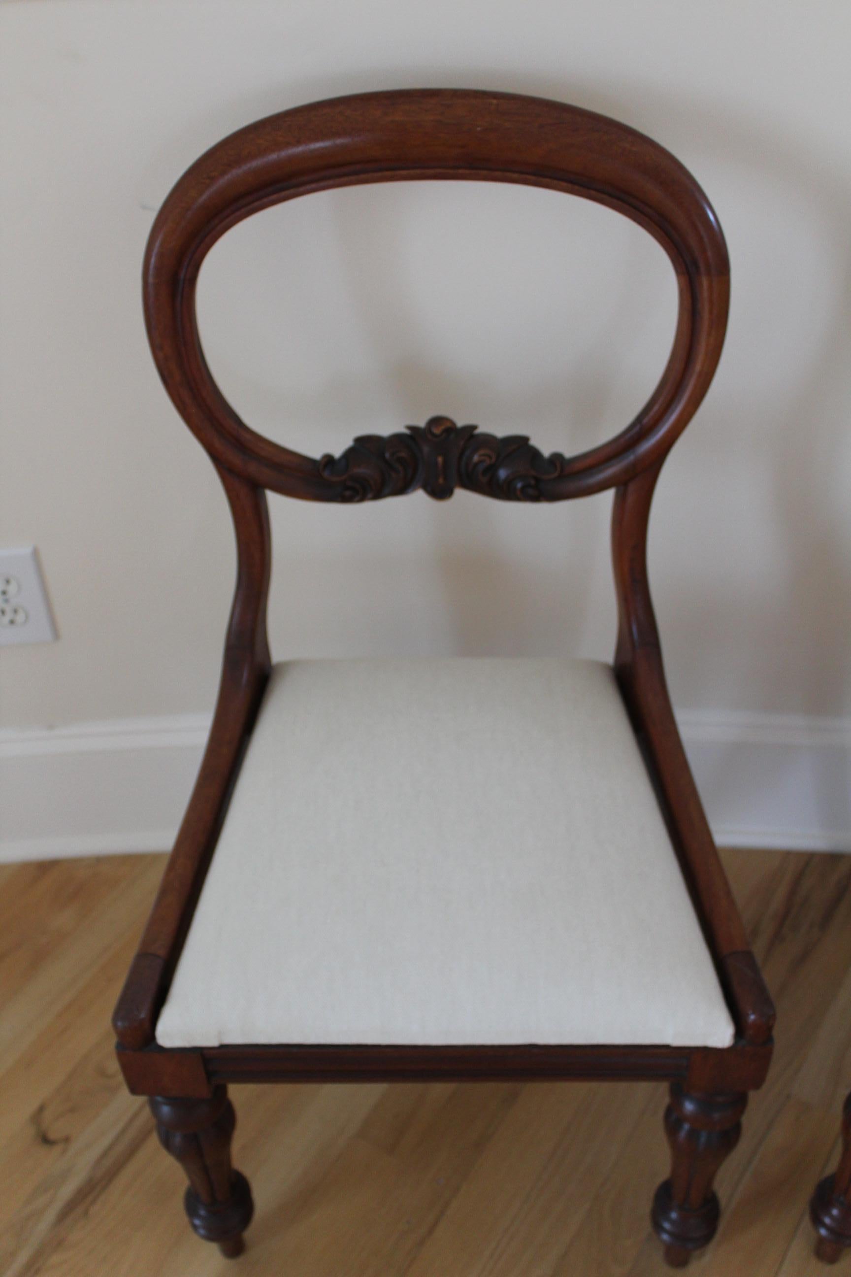 Pair of 19th Century Balloon Back Mahogany Side Chairs For Sale 4