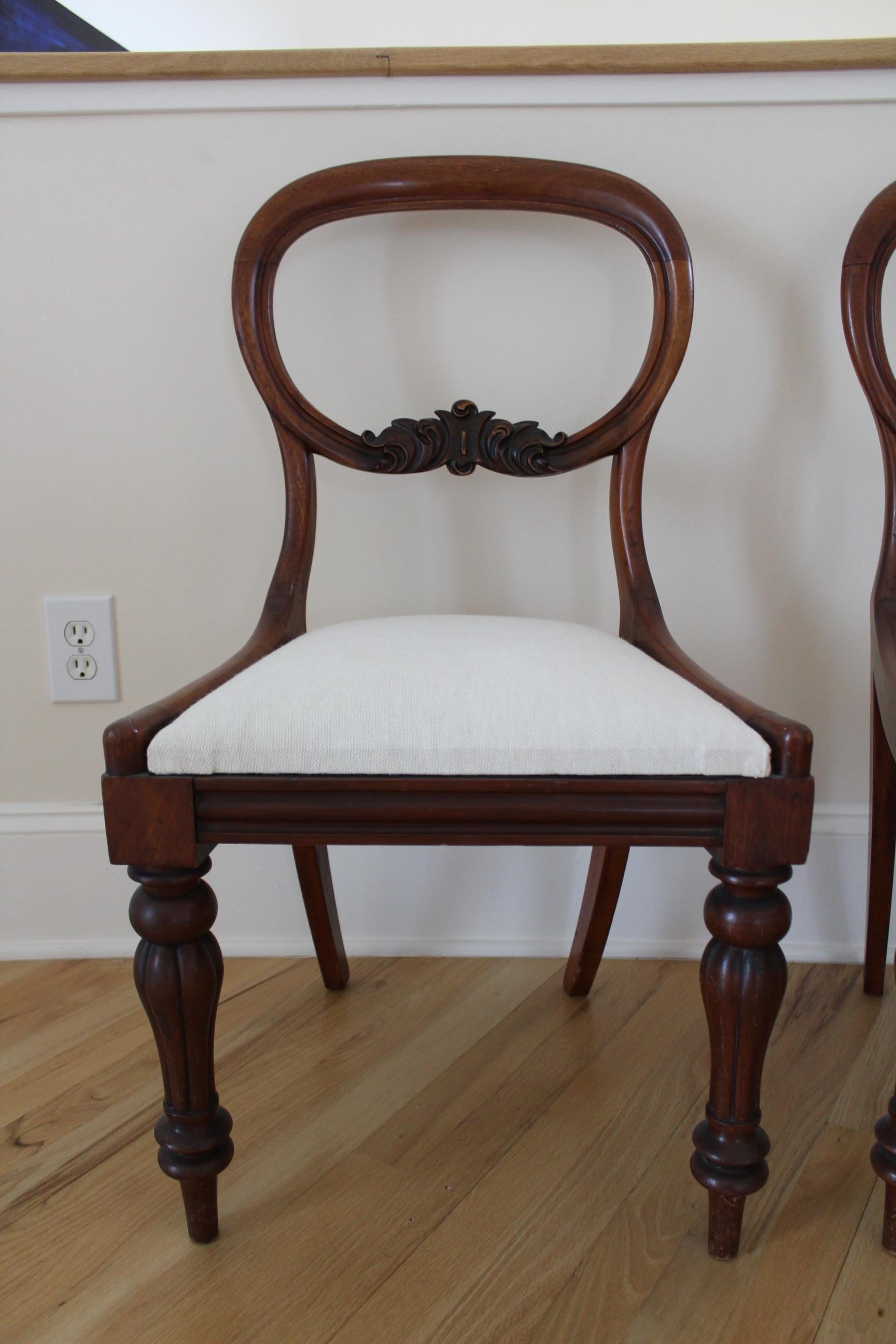 Pair of 19th Century Balloon Back Mahogany Side Chairs For Sale 6