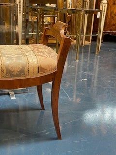 Pair of 19th c. Biedermeier Fruitwood Benches