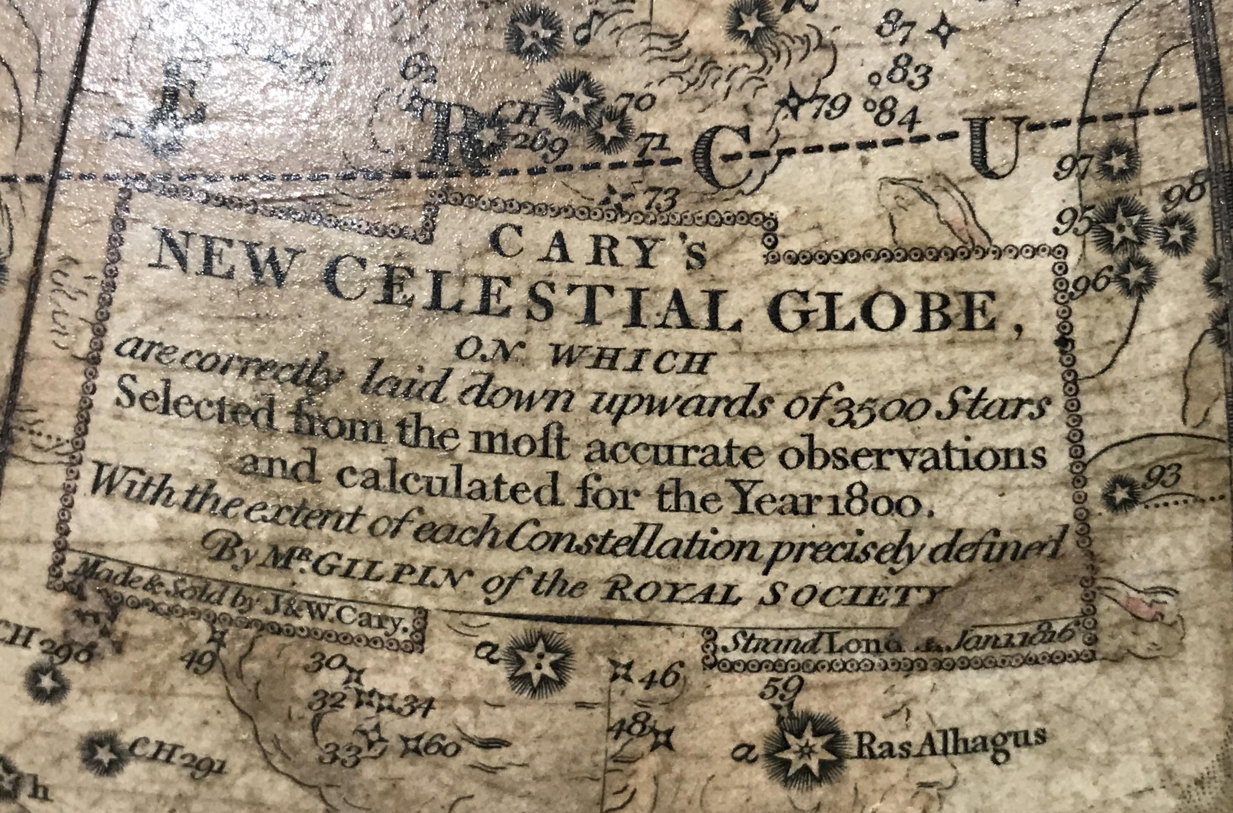 Laiton Paire de globes de table célestes/terrestres anglais J & W Cary du 19ème siècle en vente