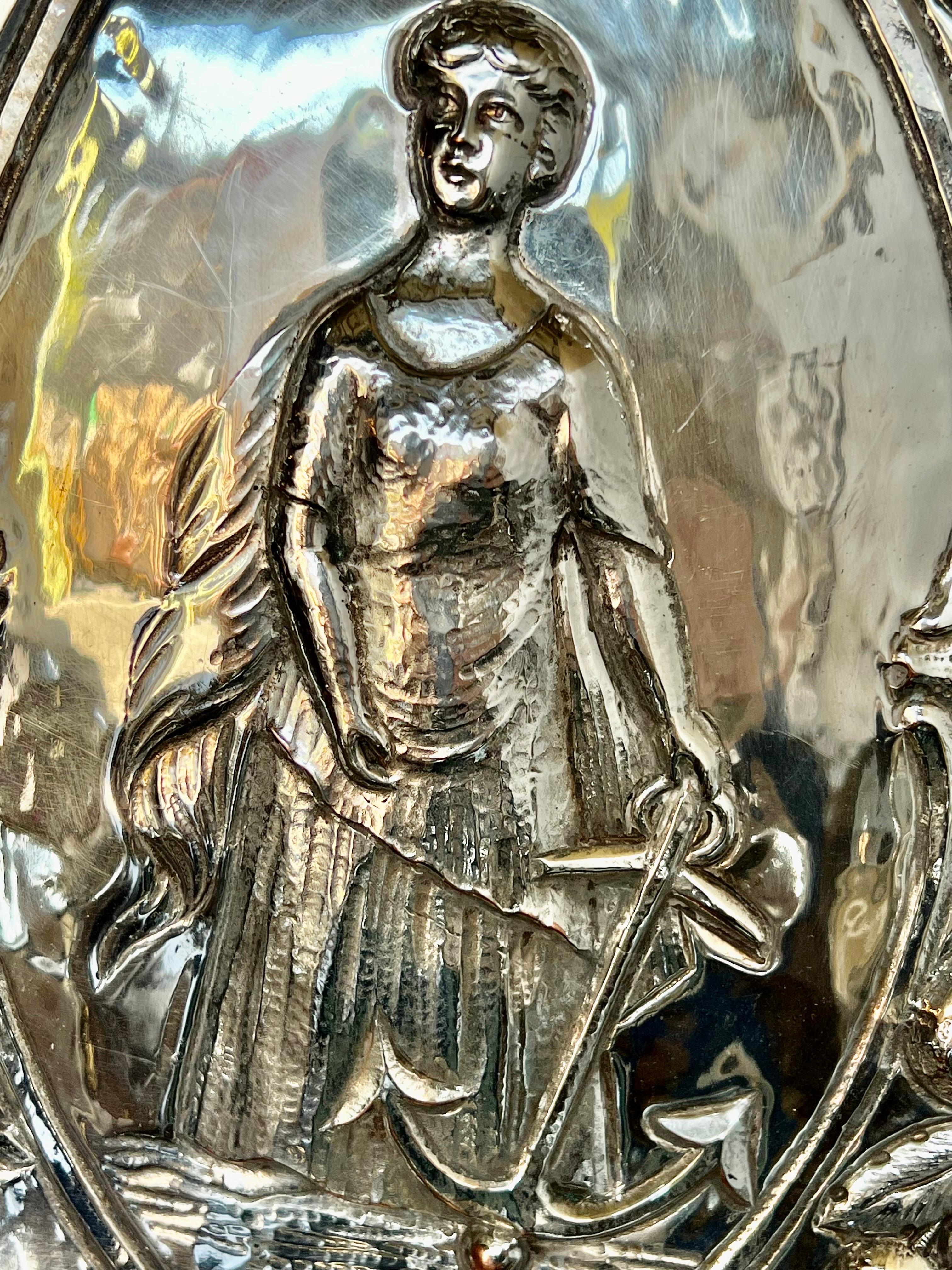 Pareja de candelabros plateados ingleses del s. XIX siglo XIX en venta