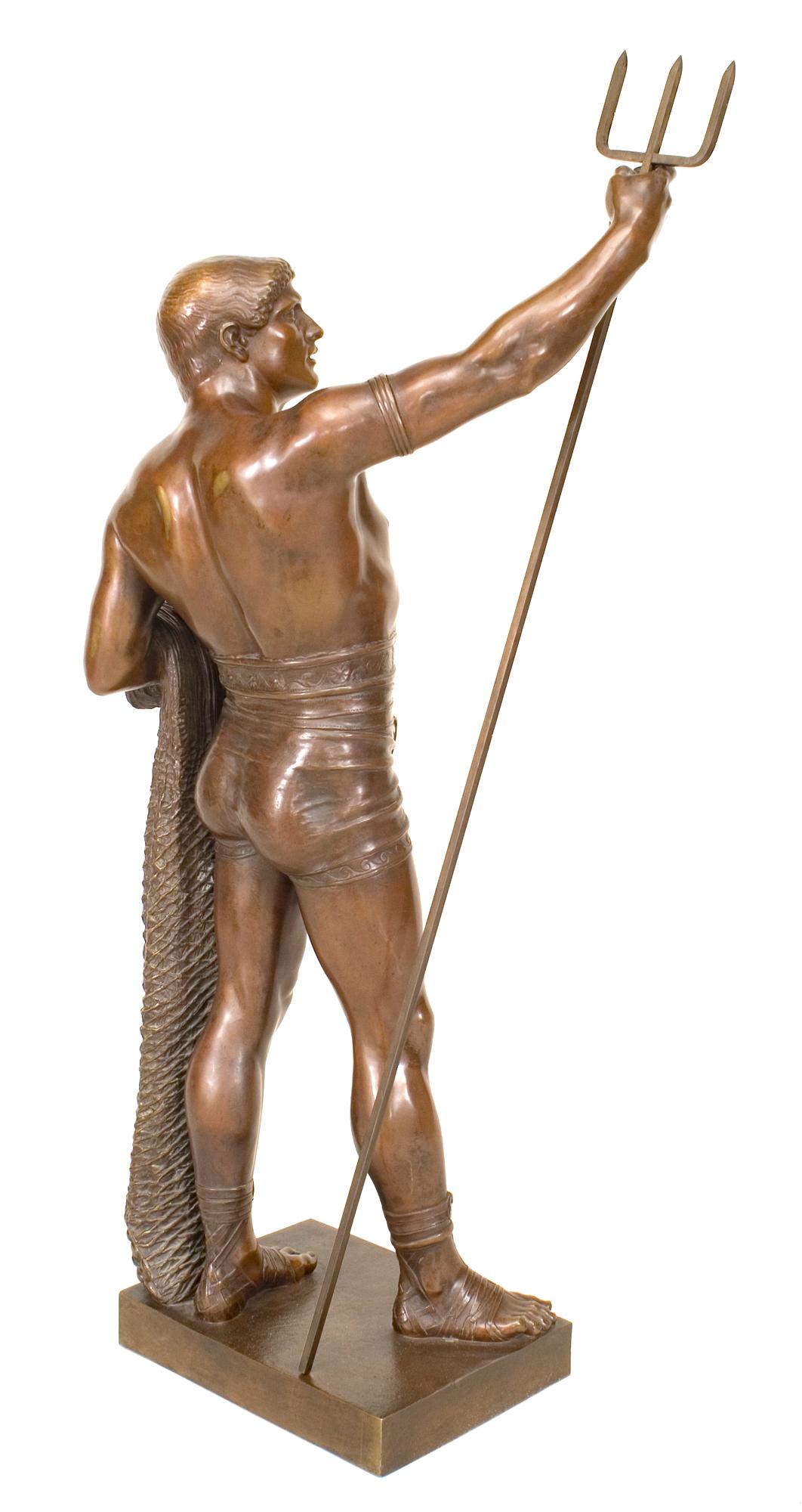 Paar Gladiator-Figuren aus Bronze von E. Guillemin im Zustand „Gut“ im Angebot in New York, NY