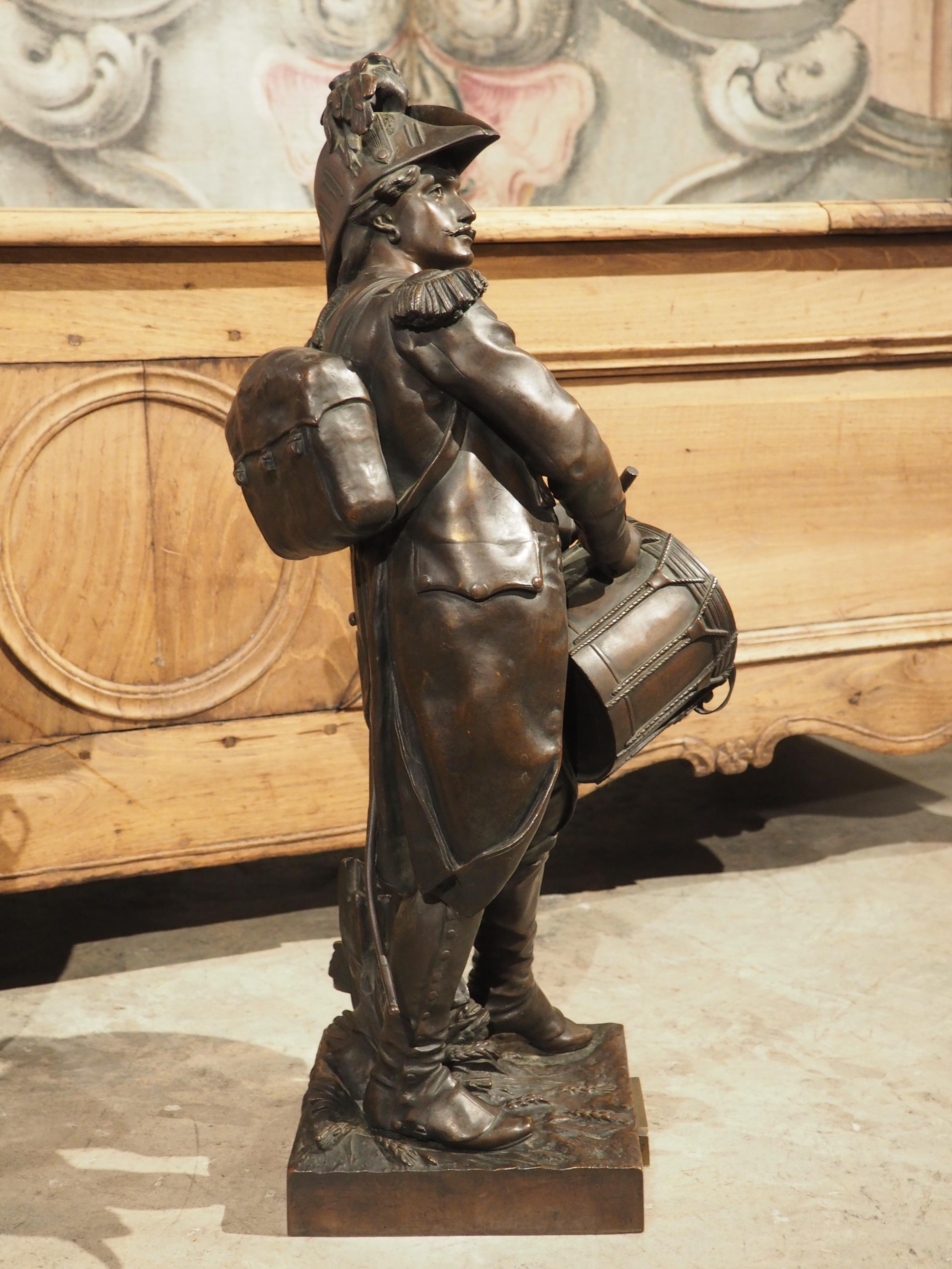Pareja de soldados franceses de bronce del siglo XIX, antes y después del combate, H. Dumaige en venta 8