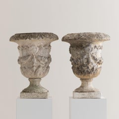 Pair of 19th Century French Concrete Urns