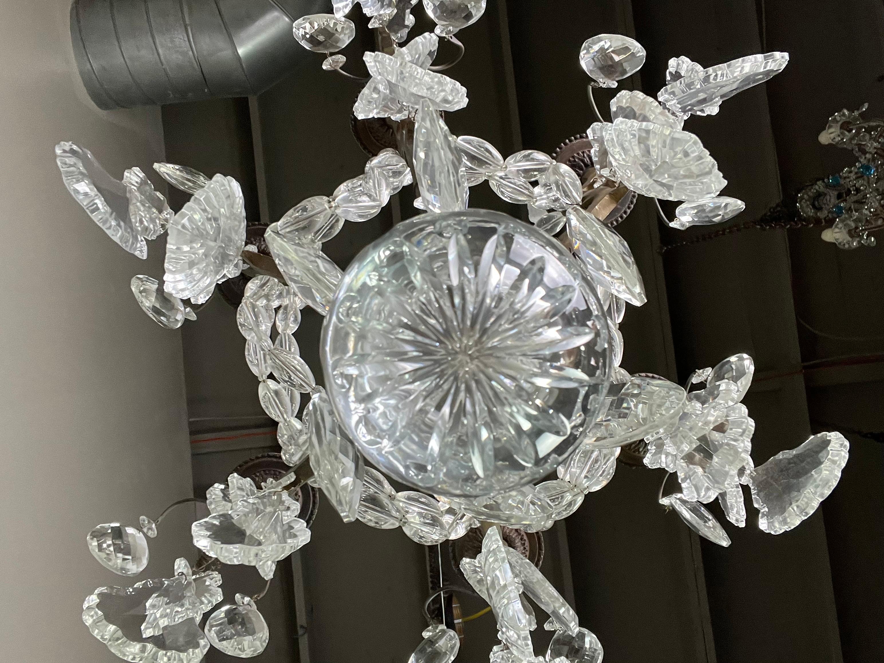 Pair of 19th C .French Crystal Chandeliers 6
