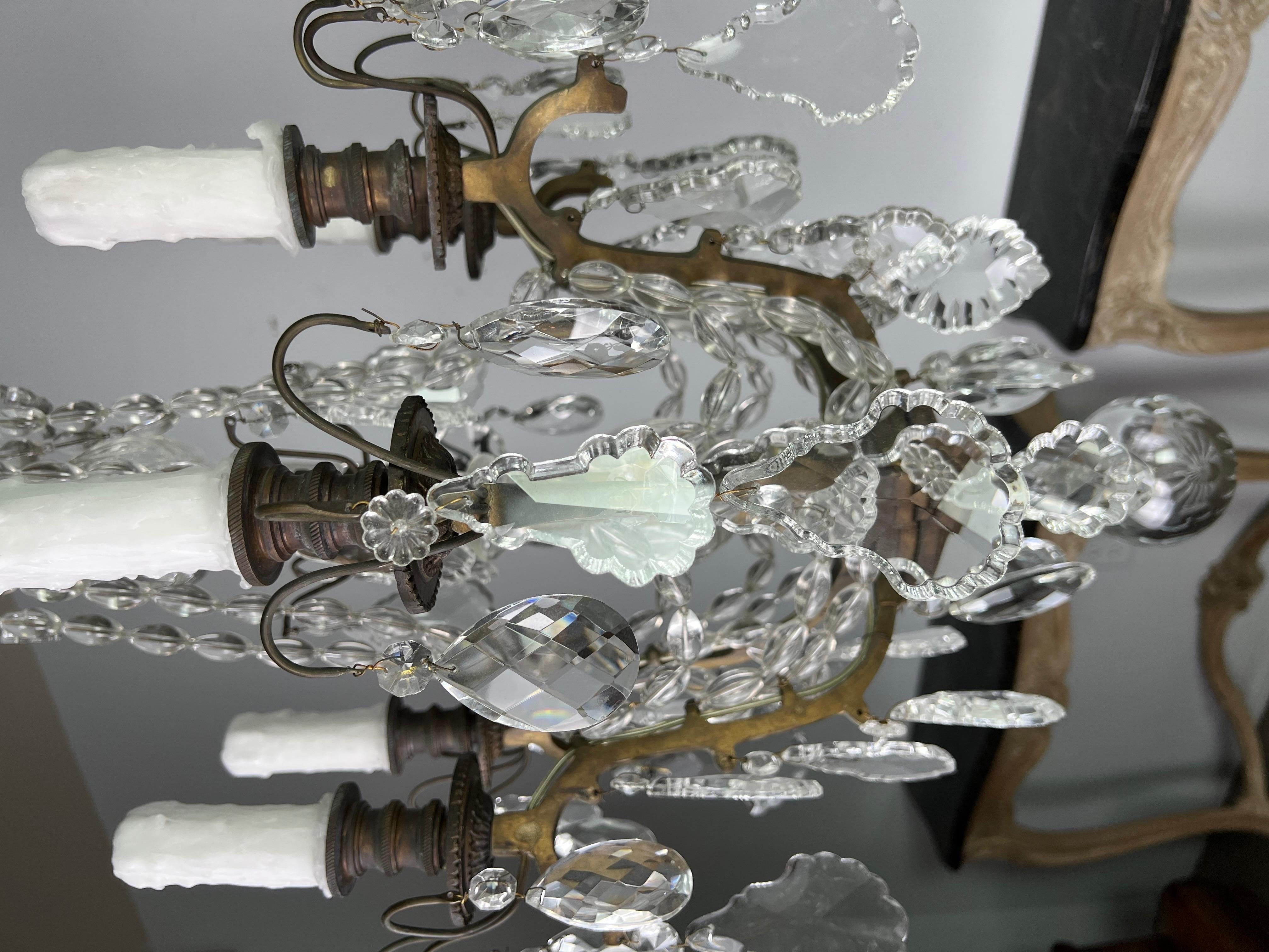 Pair of 19th C .French Crystal Chandeliers 8