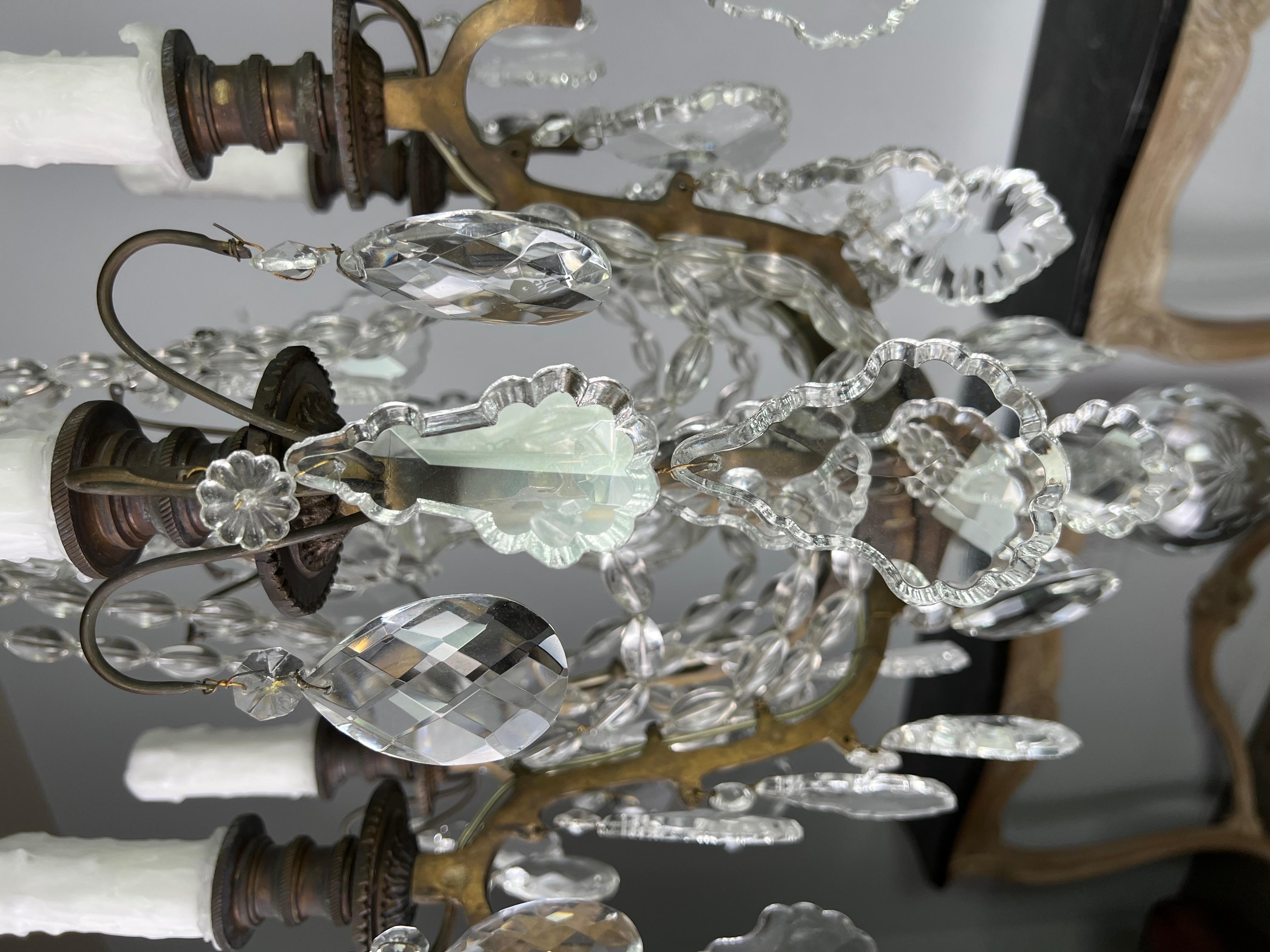 Pair of 19th C .French Crystal Chandeliers 11