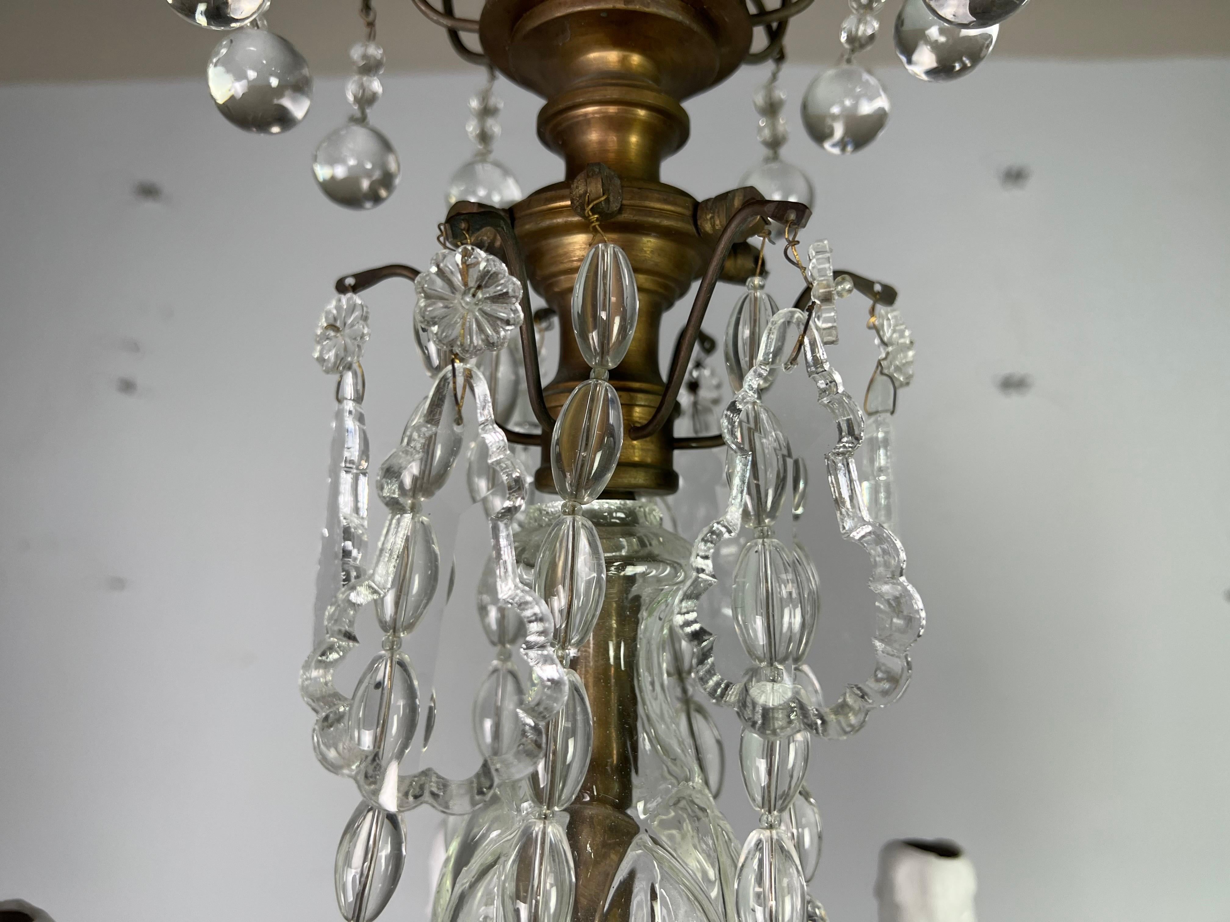 19th Century Pair of 19th C .French Crystal Chandeliers
