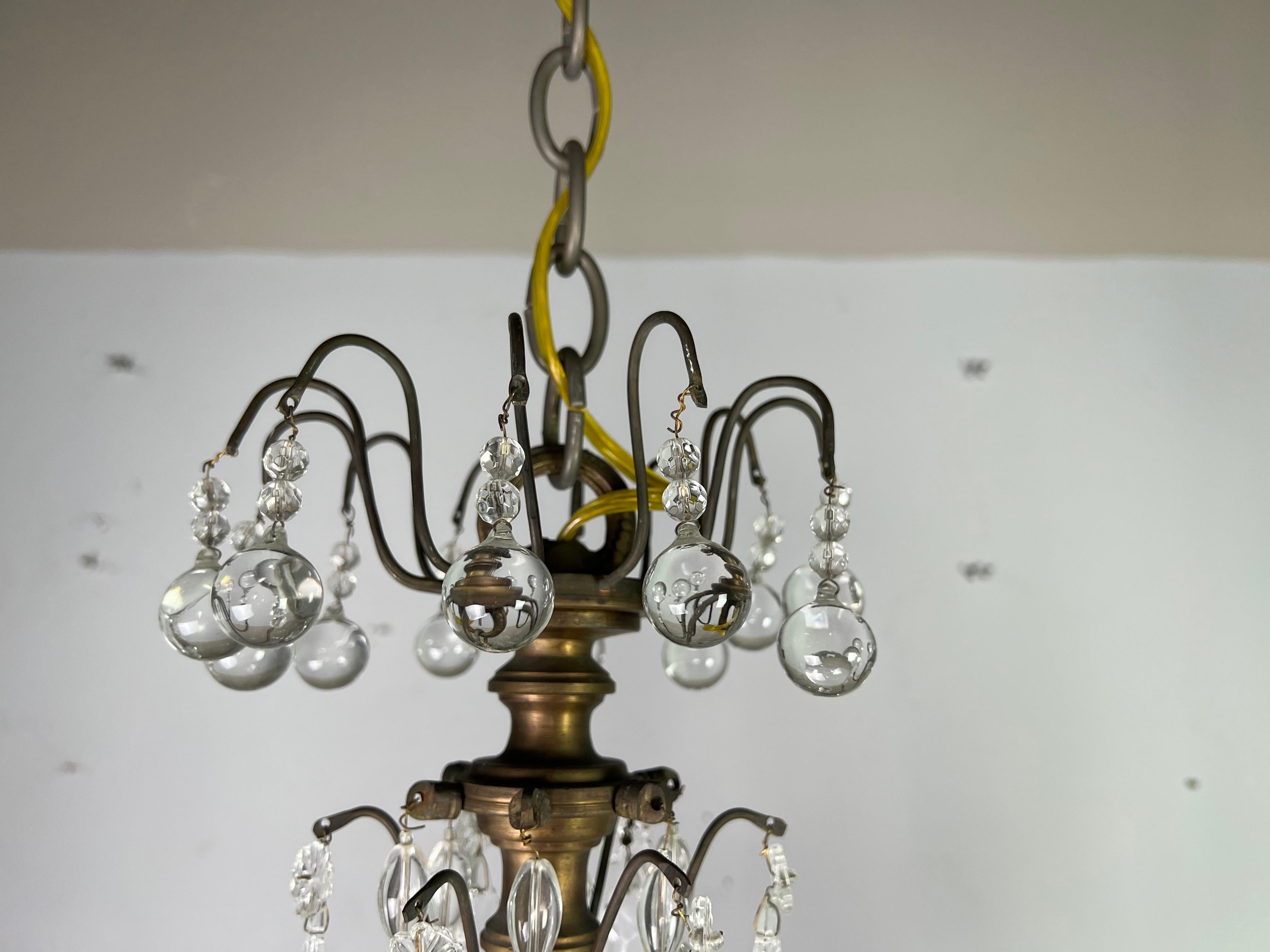 Pair of 19th C .French Crystal Chandeliers 1