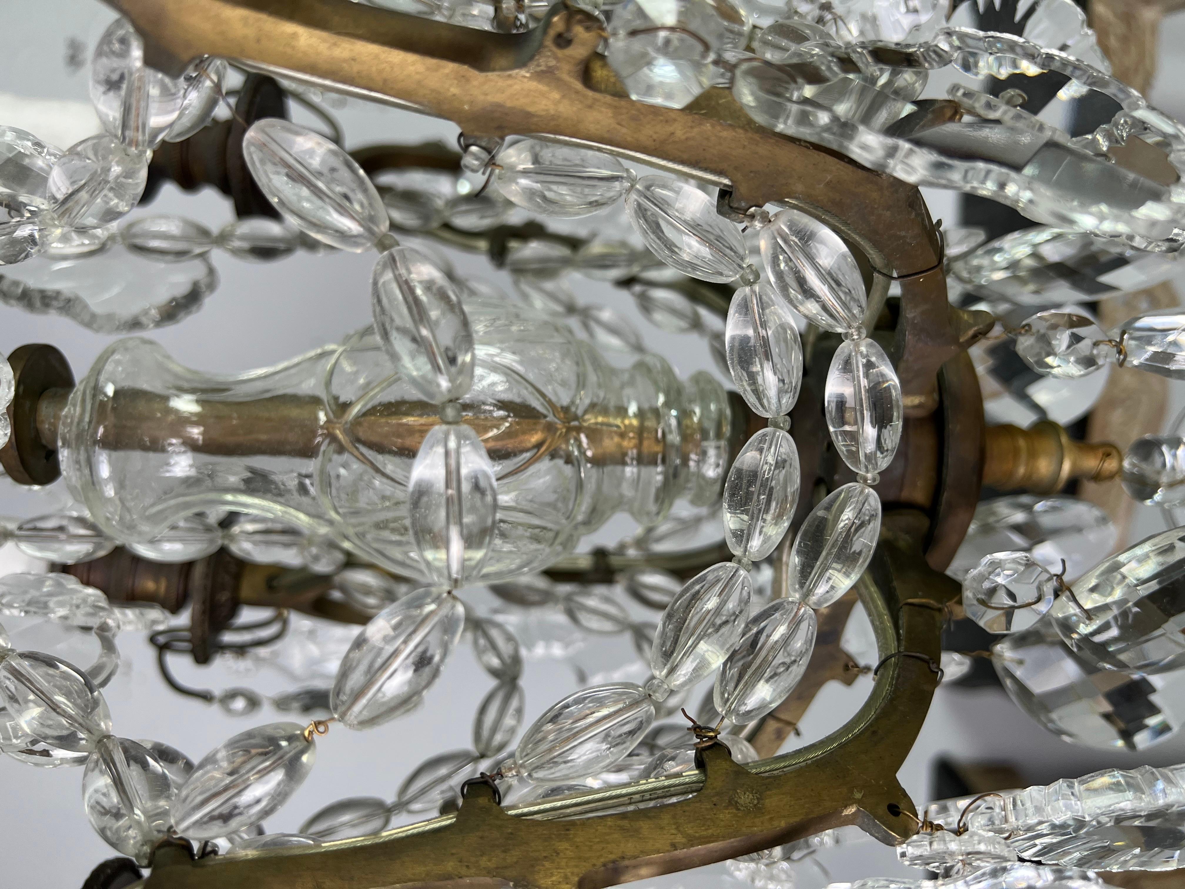 Pair of 19th C .French Crystal Chandeliers 2