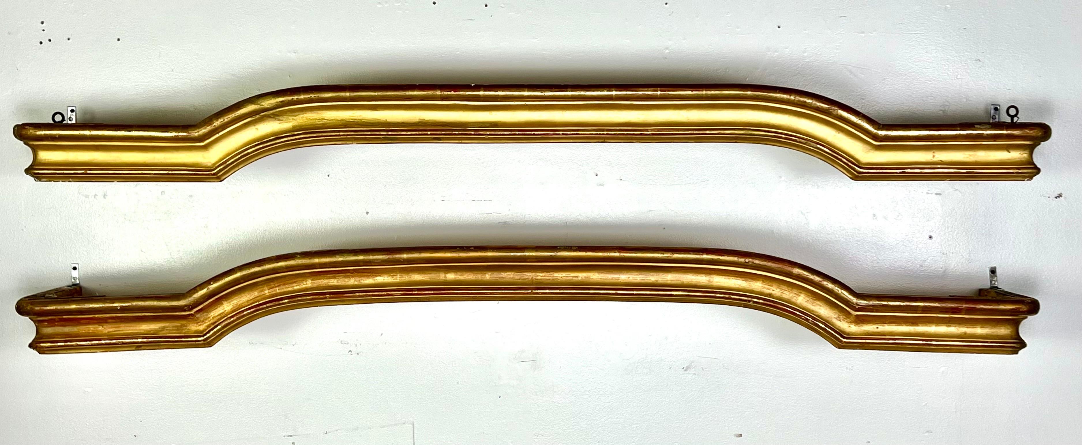 Pair of 19th C. French Giltwood Cache Rideauxs 