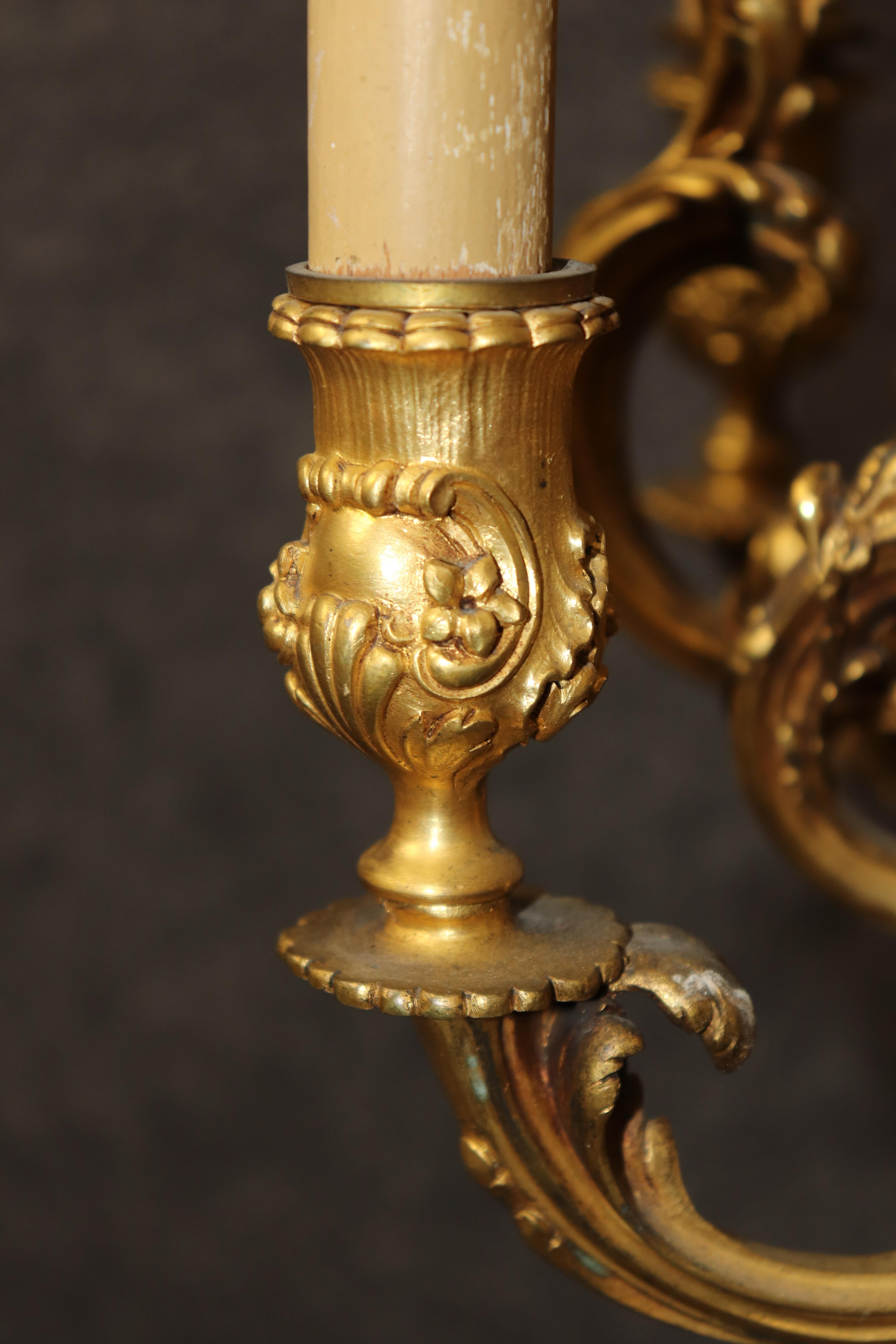 Pair of 19th C. French Louis XV Style Bronze Mounted Candelabras By Susse Frères For Sale 7