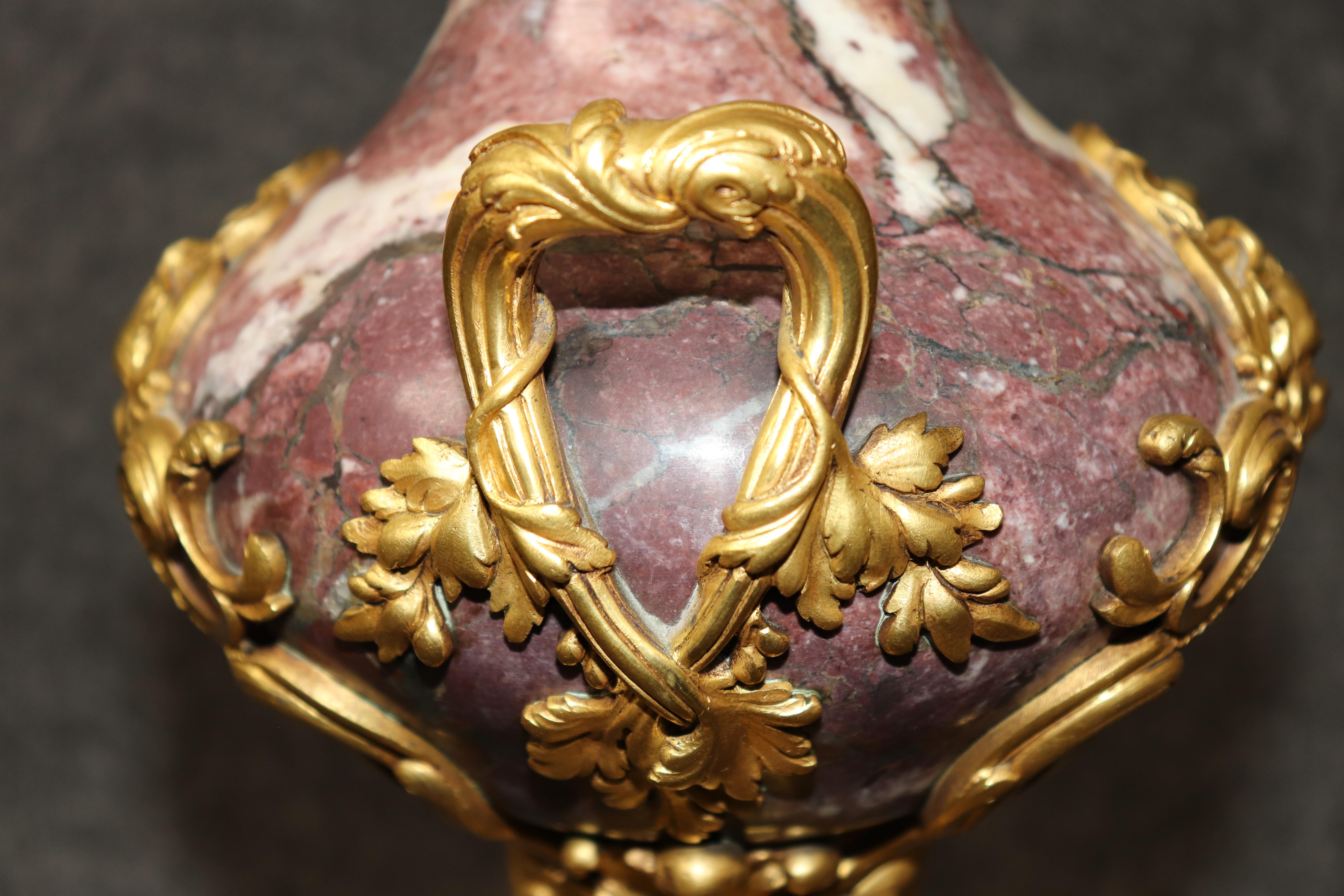 Pair of 19th C. French Louis XV Style Bronze Mounted Candelabras By Susse Frères For Sale 8