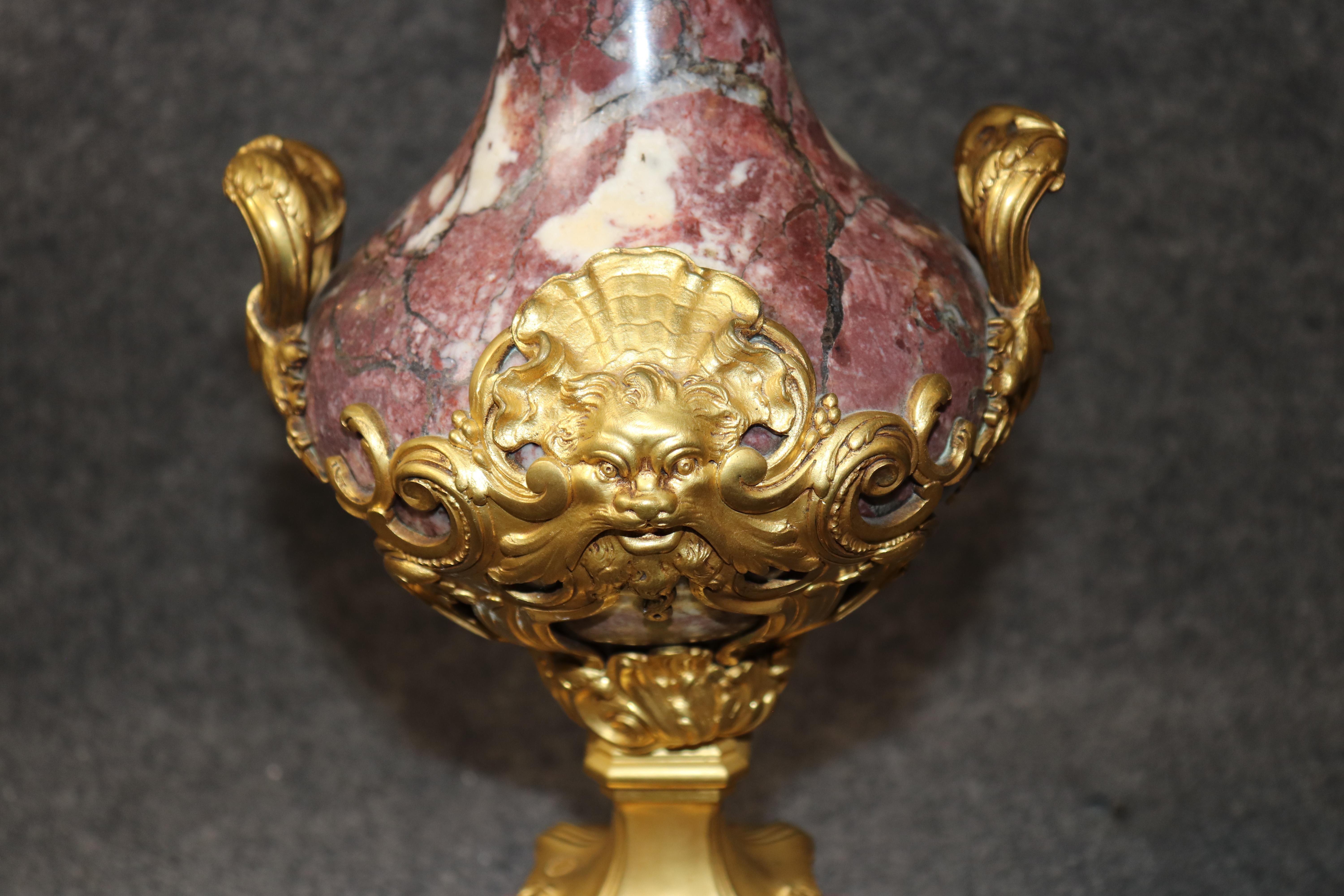 Pair of 19th C. French Louis XV Style Bronze Mounted Candelabras By Susse Frères For Sale 2