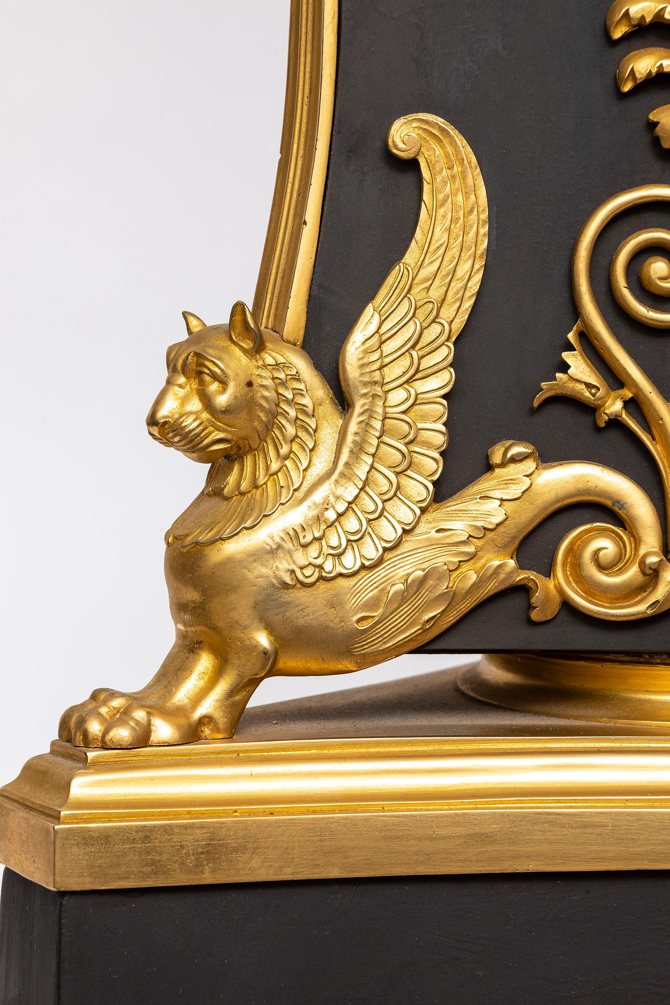 Paire de torchères/lampes de sol françaises du 19e siècle en bronze doré et patiné en vente 2