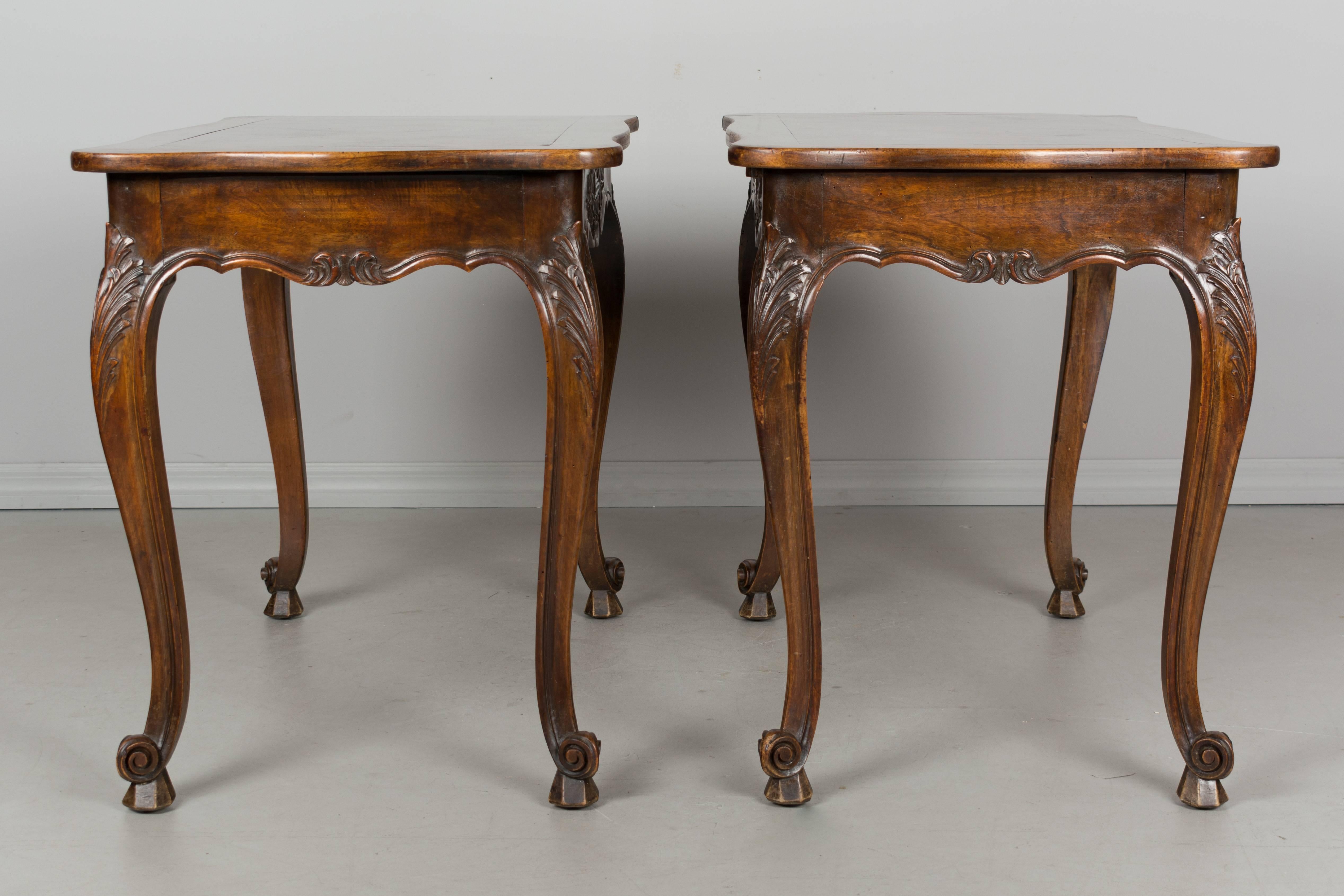 Pair of 19th Century French Parquet Top Tables In Excellent Condition In Winter Park, FL