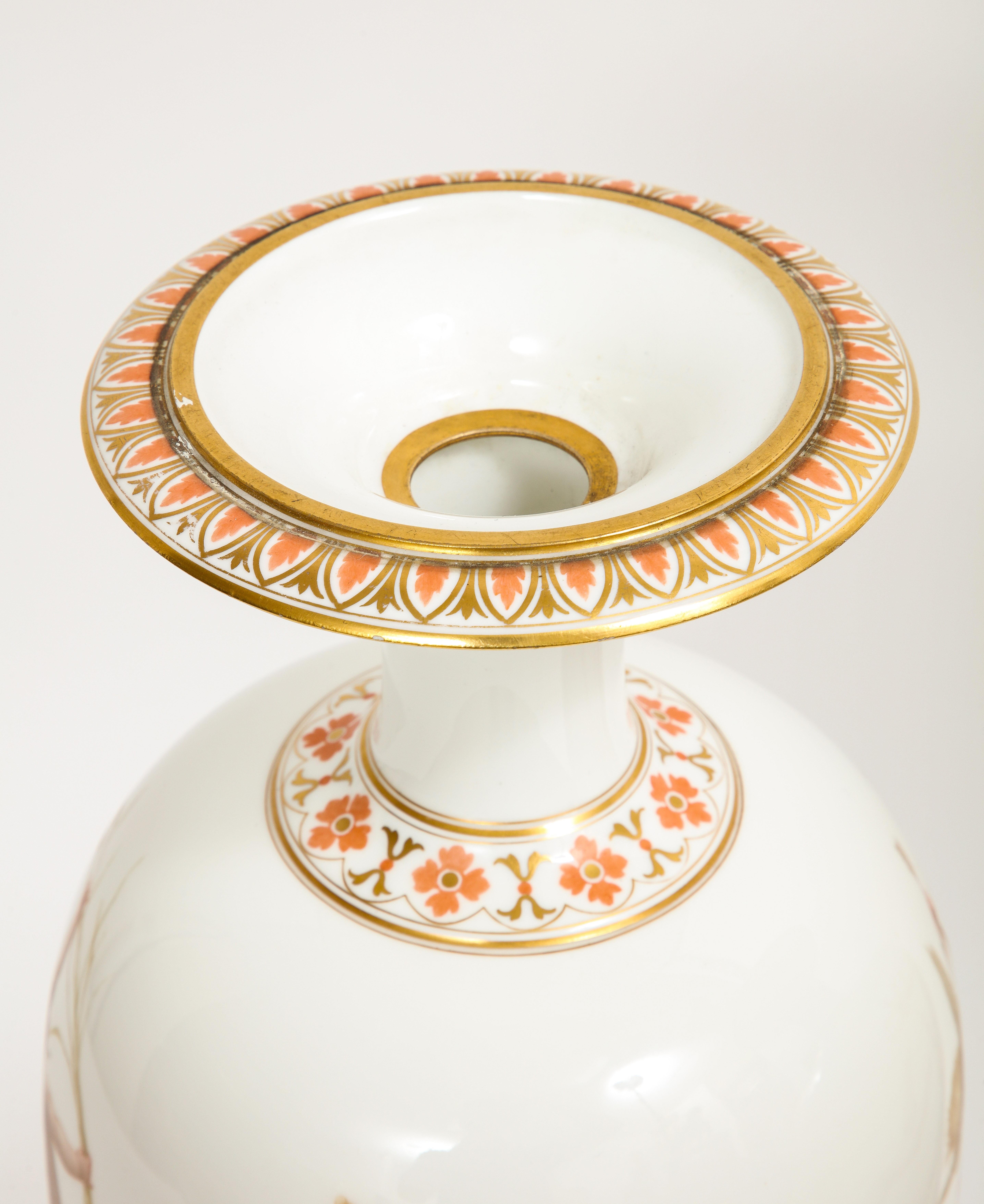 Pair of 19th C. French Sevres Porcelain Vases W/ Cupids, Signed E. Sieffert 11