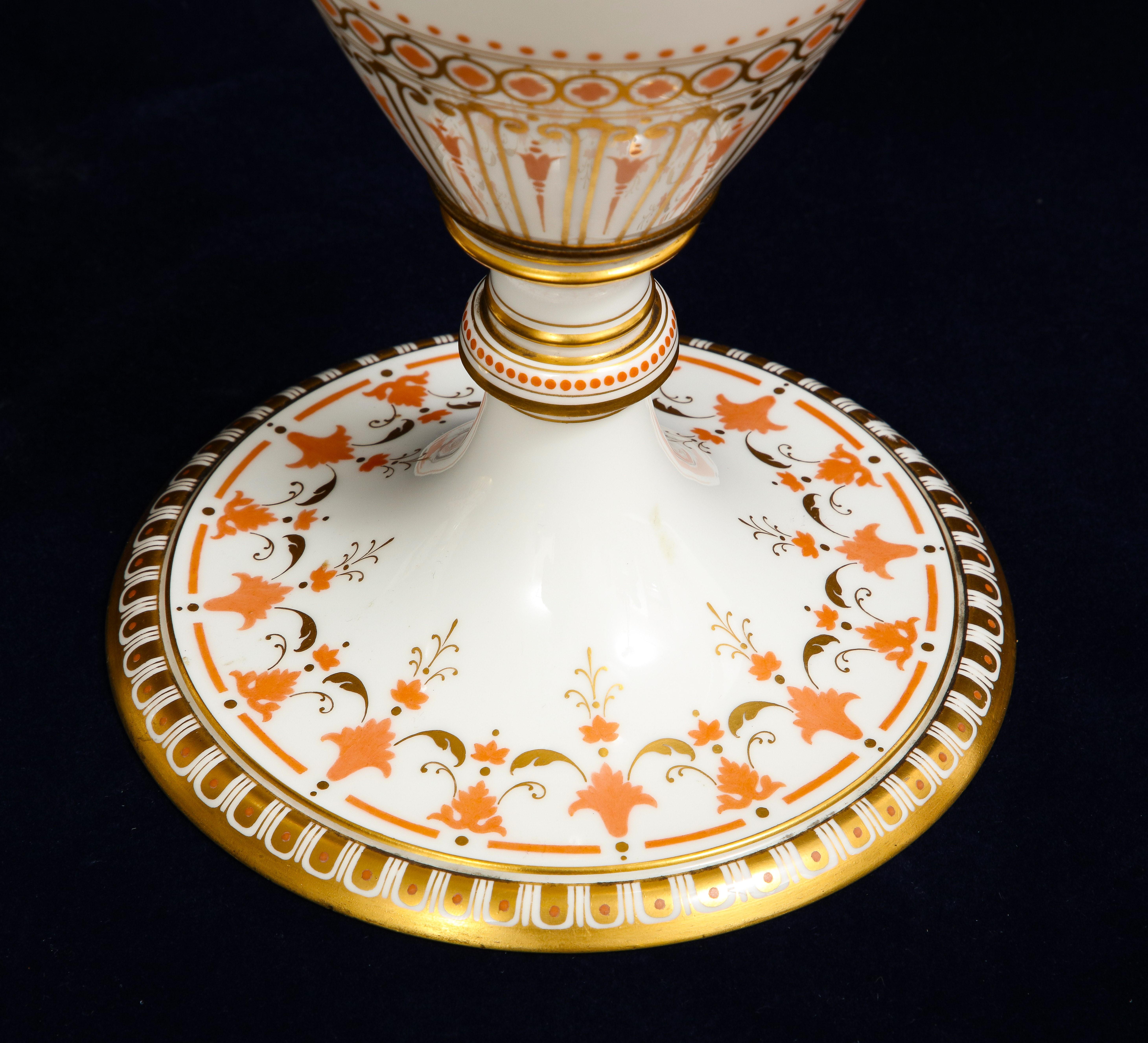 Pair of 19th C. French Sevres Porcelain Vases W/ Cupids, Signed E. Sieffert 12