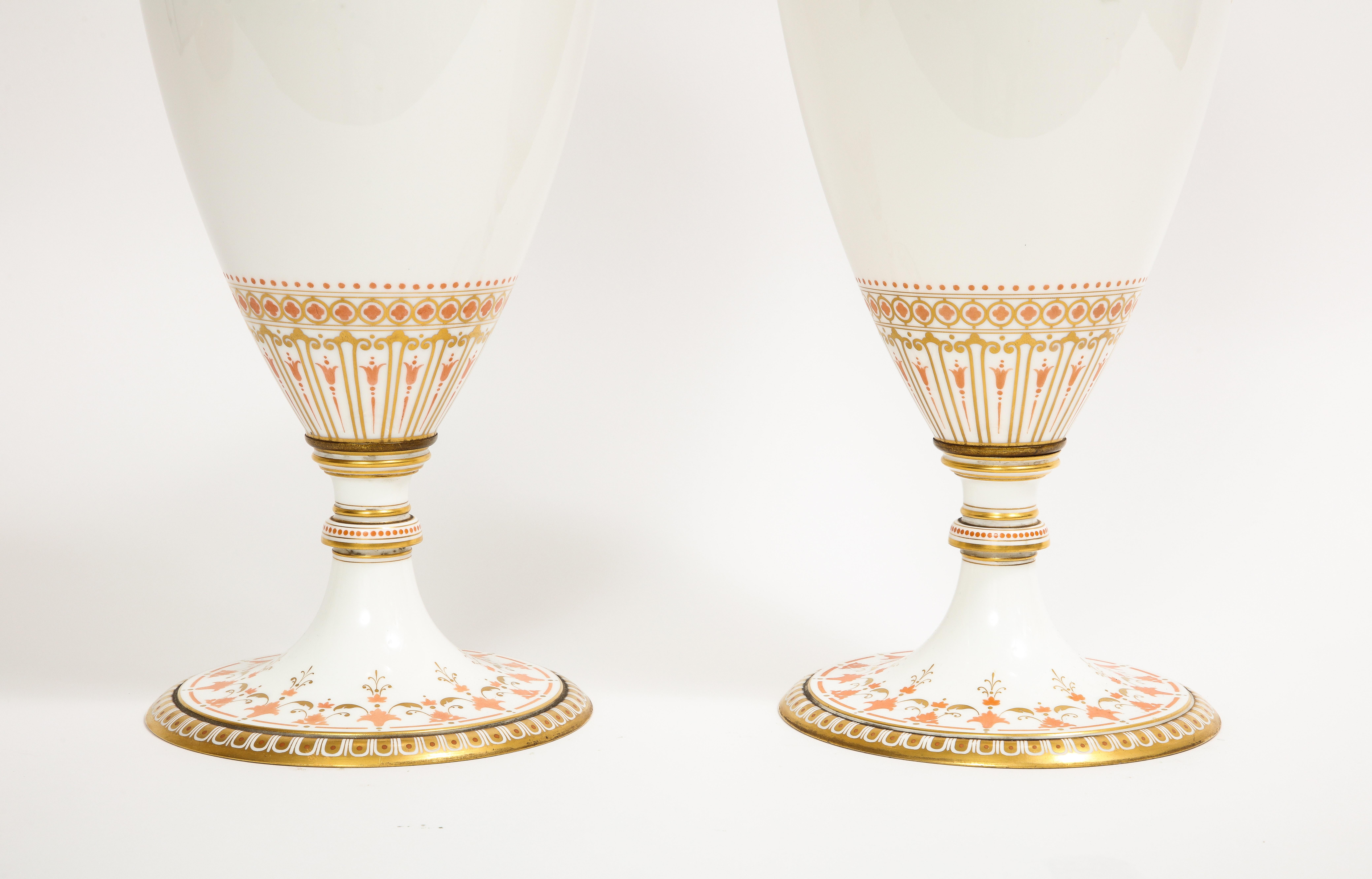 Pair of 19th C. French Sevres Porcelain Vases W/ Cupids, Signed E. Sieffert 13