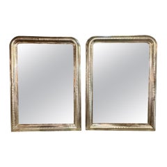 Pair of 19th c. French Silver Louis Philippe Mirrors