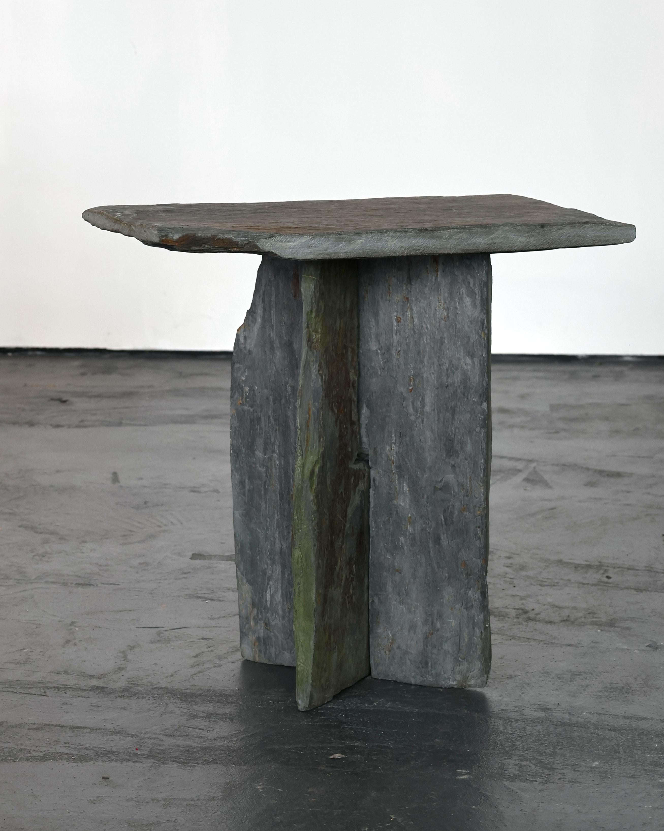 Late 19th Century Pair of 19th C. French Slate Side Tables For Sale
