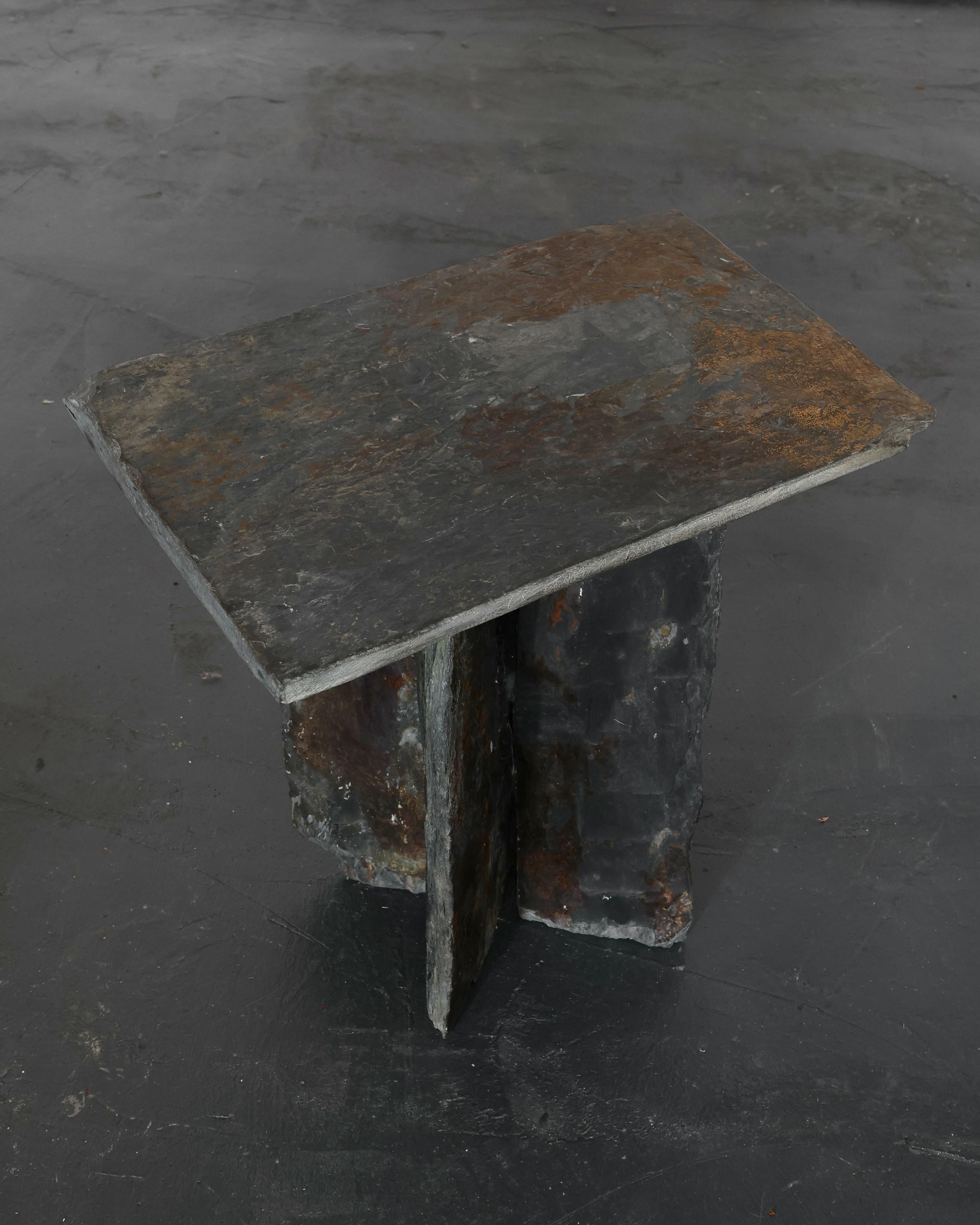 Pair of 19th C. French Slate Side Tables For Sale 4
