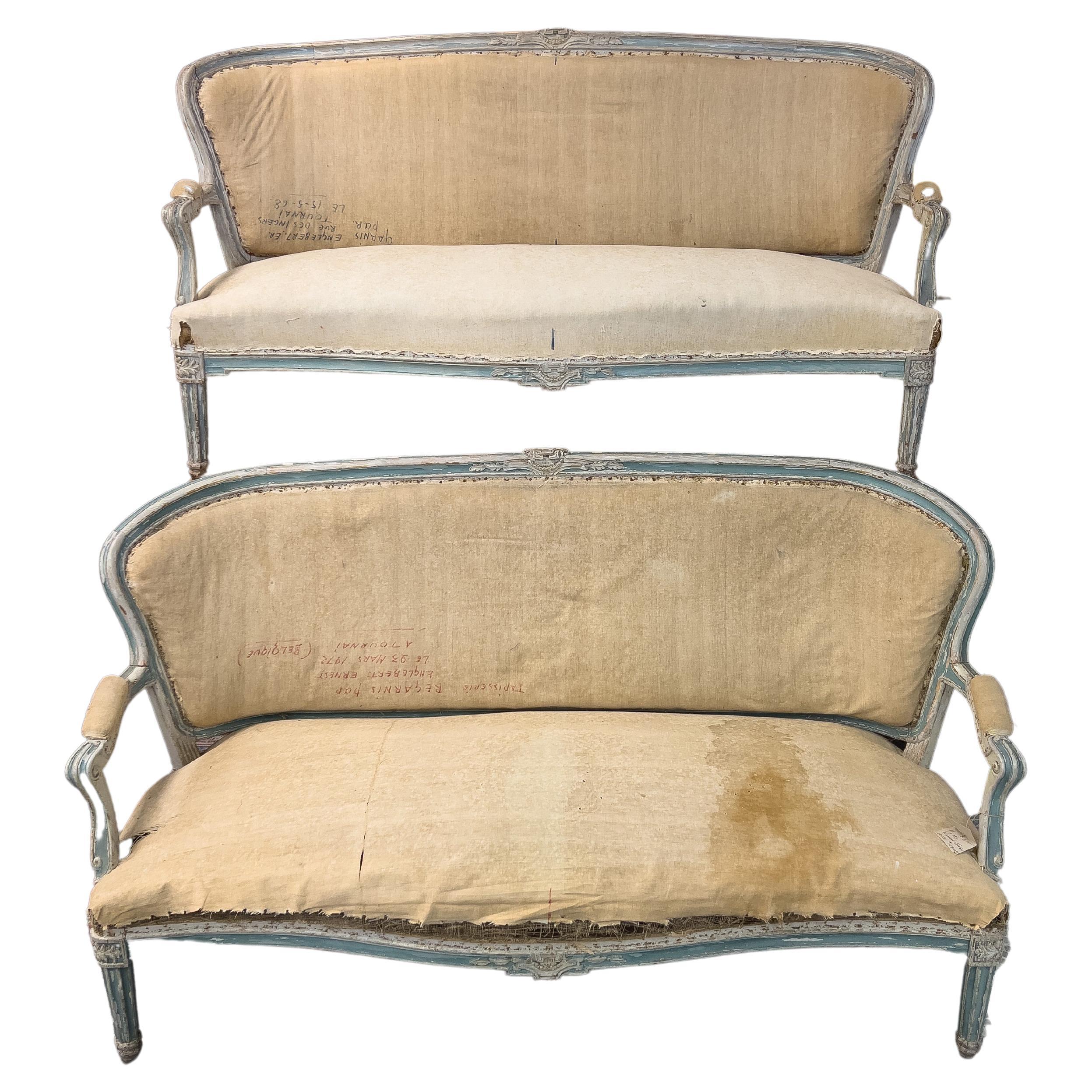 Pair of 19th c. French Sofas For Sale