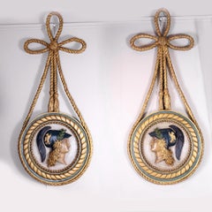 Pair of 19th C Gilt Roundels