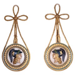 Pair of 19th C Gilt Roundels