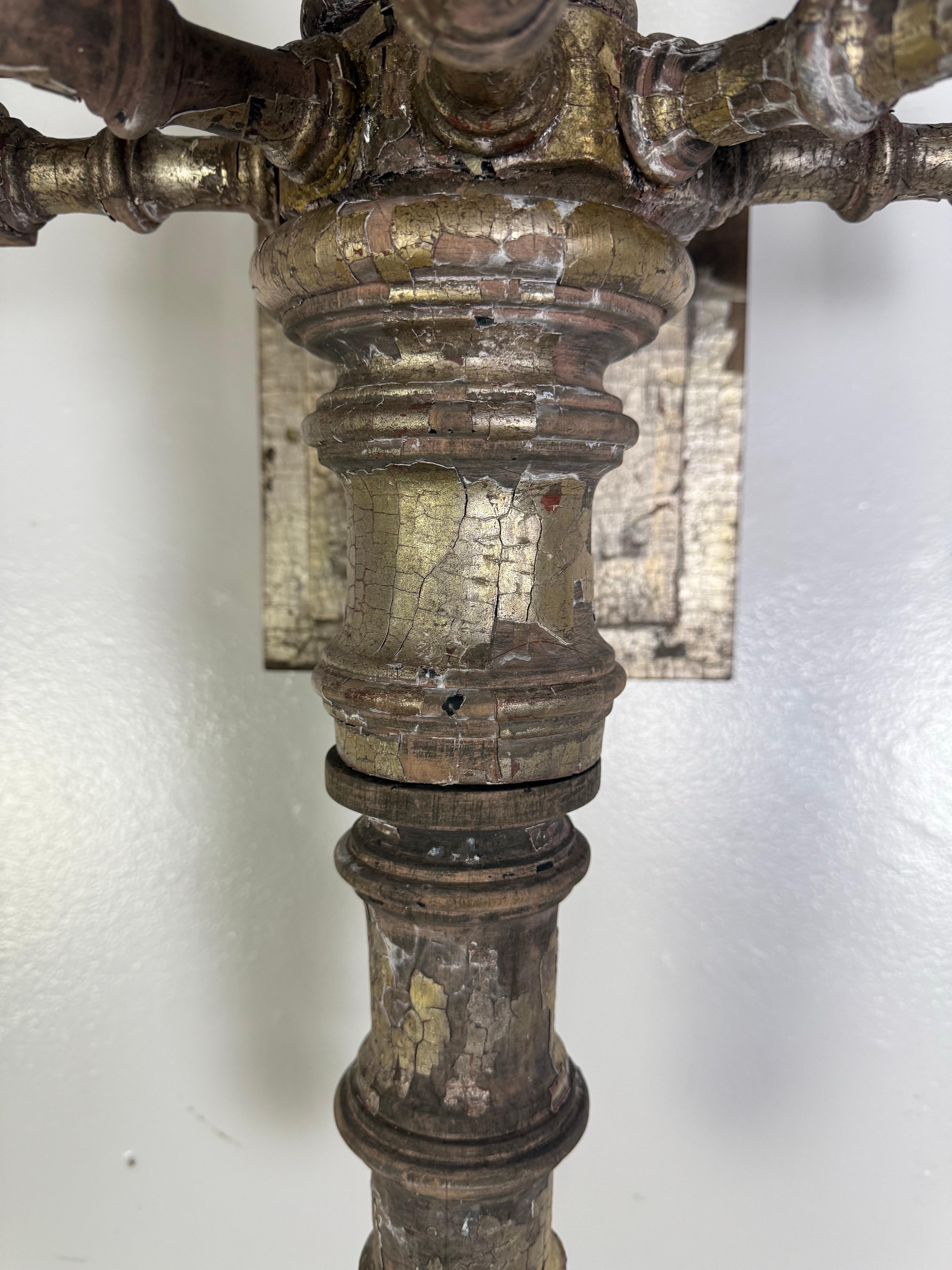 Pareja de candelabros italianos de 5 luces del siglo XIX en venta 1