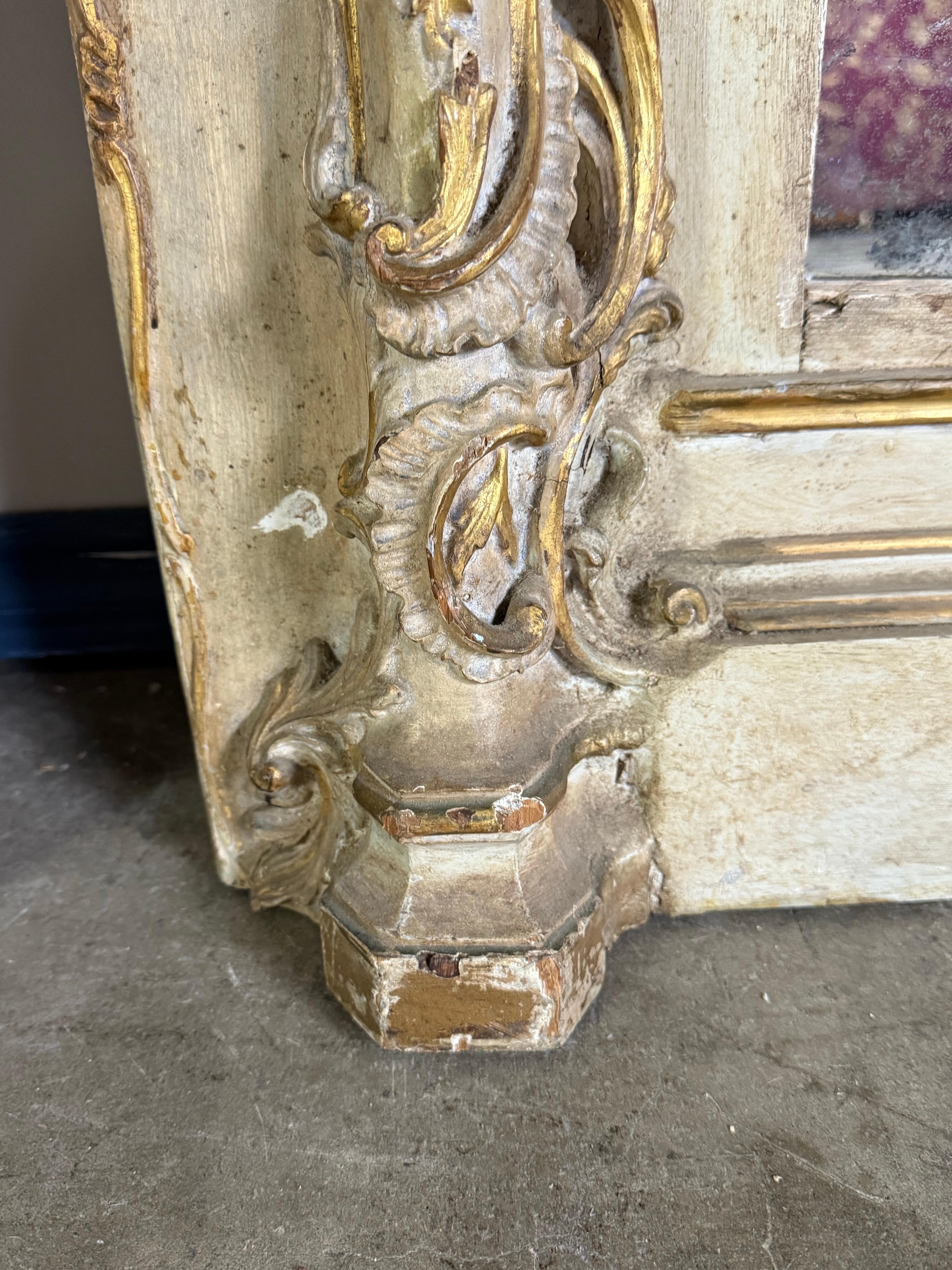 Bois Paire d'encadrements de porte italiens du A.I.C. avec Antique Mirror en vente