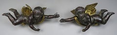 Pair of 19th Century Italian Gilt Wood Cherubs