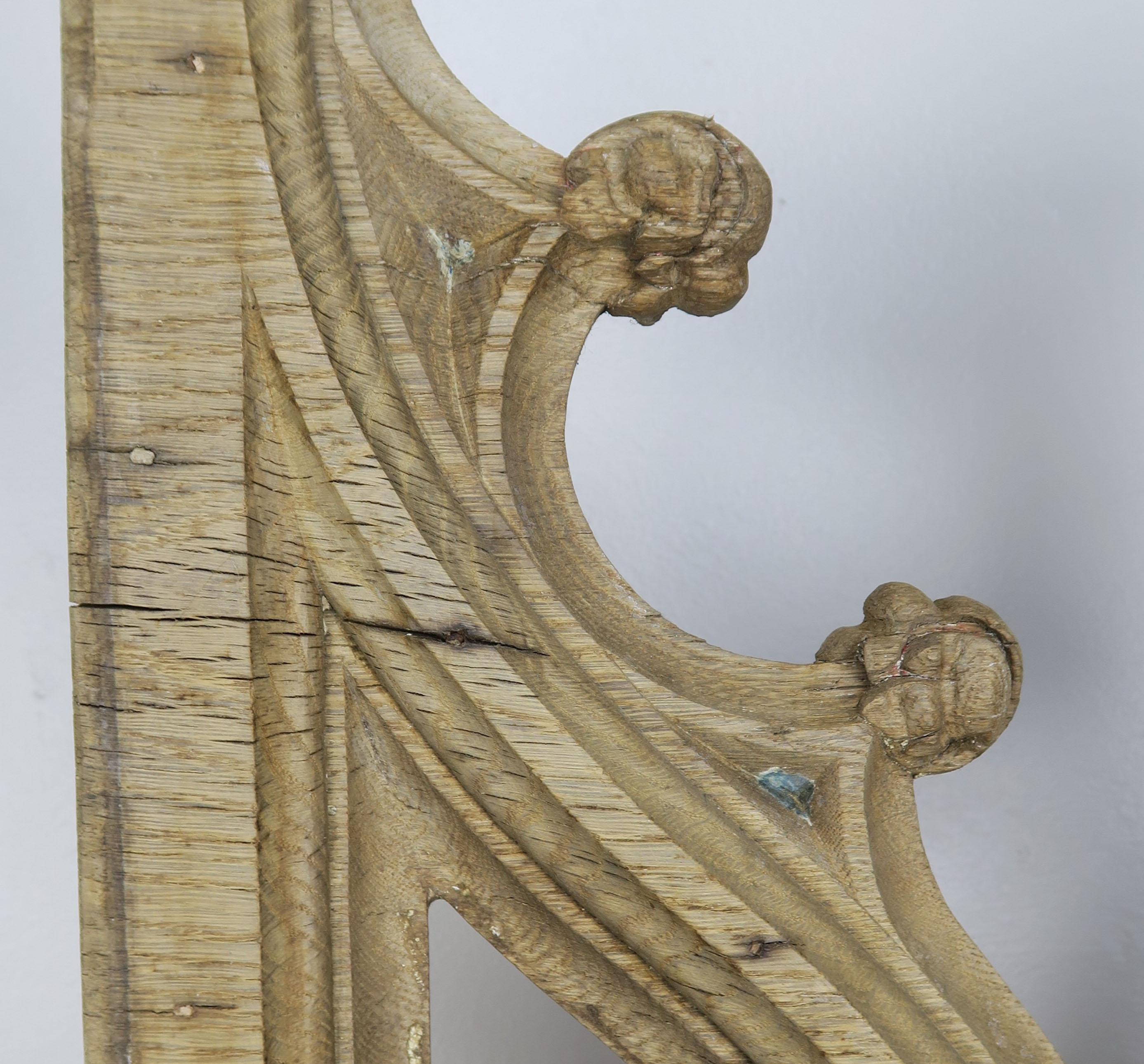 Pair of 19th Century Italian Gothic Style Wood Fragments 1