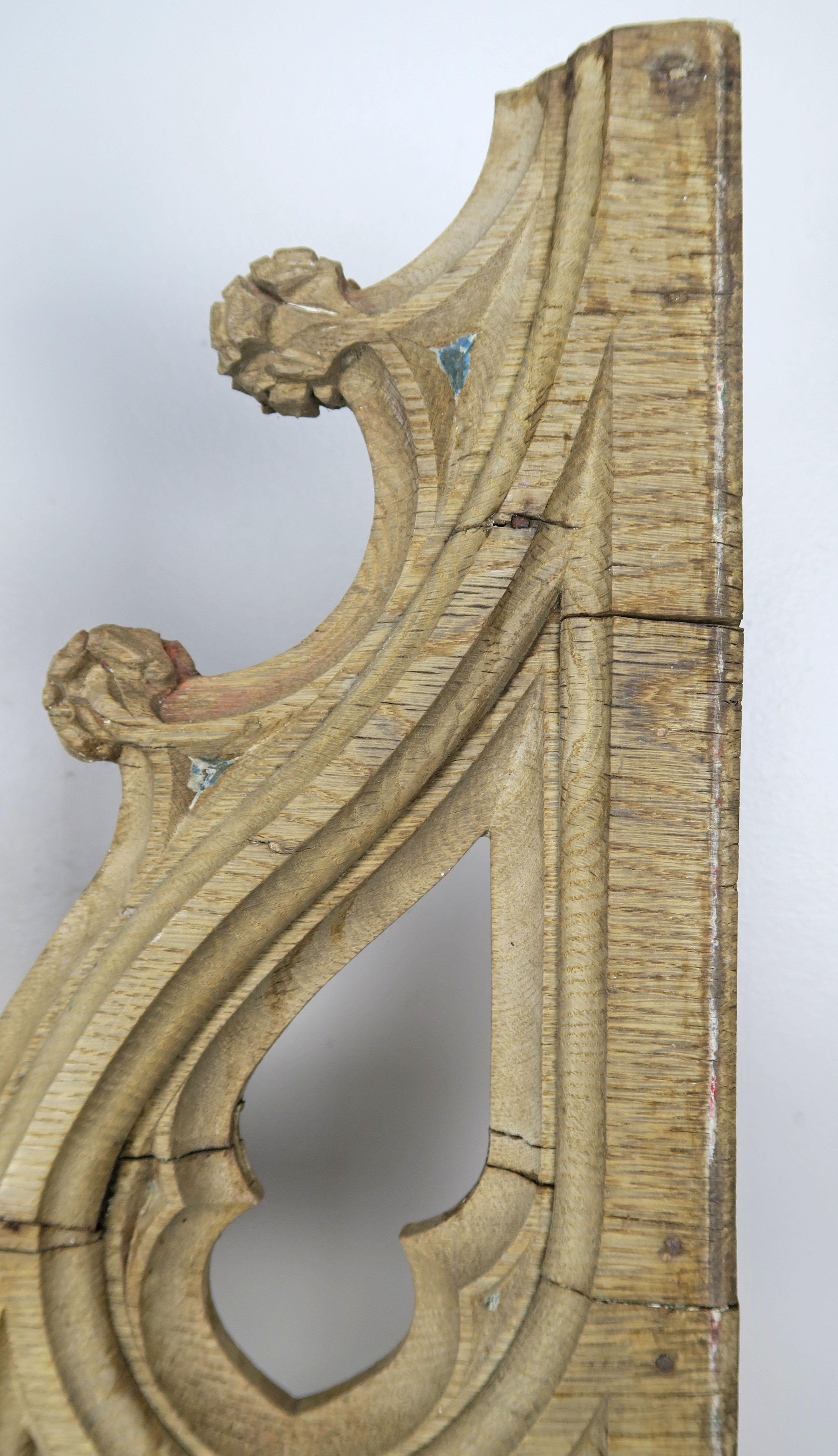 Pair of 19th Century Italian Gothic Style Wood Fragments 2