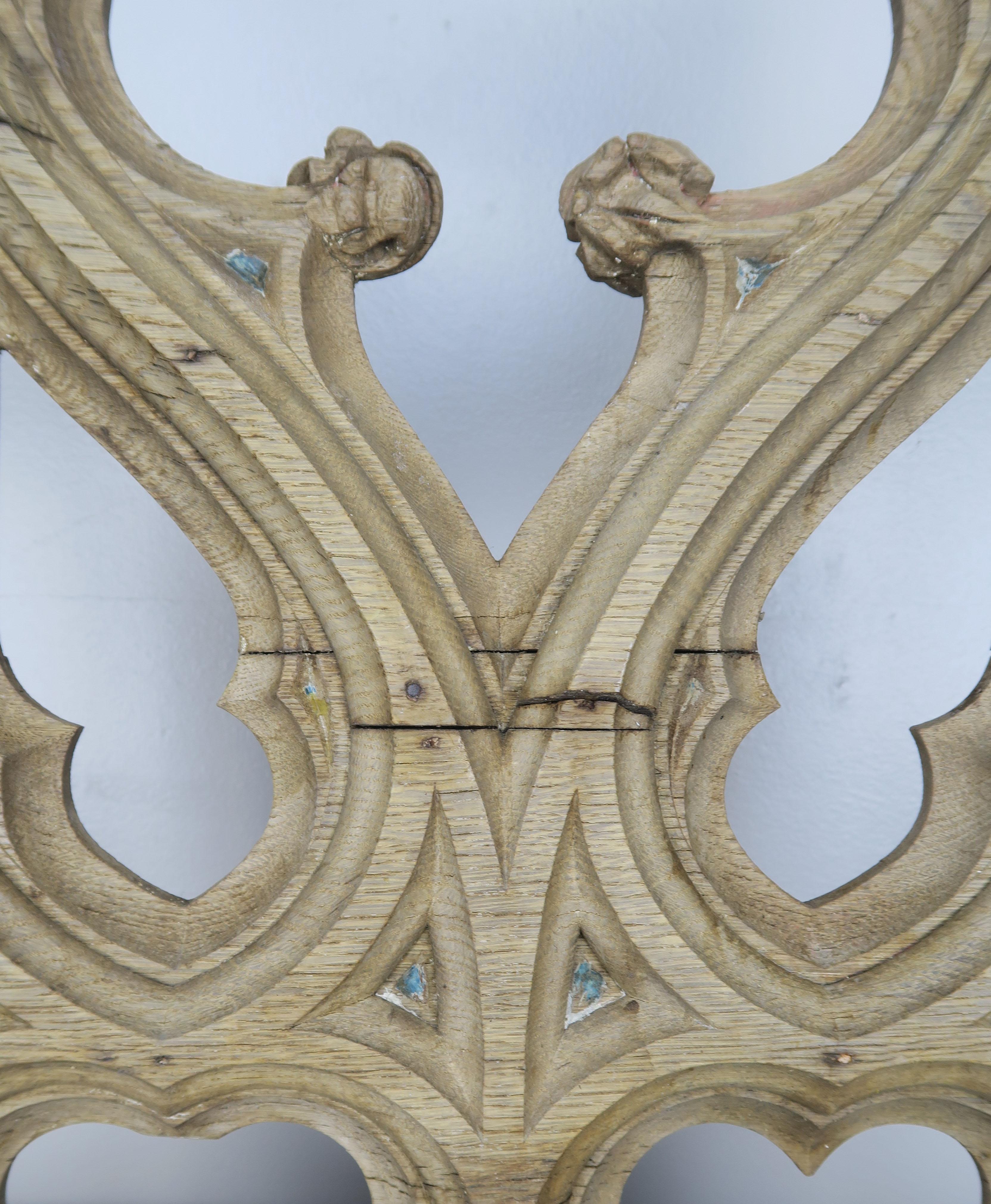 Pair of 19th Century Italian Gothic Style Wood Fragments 3