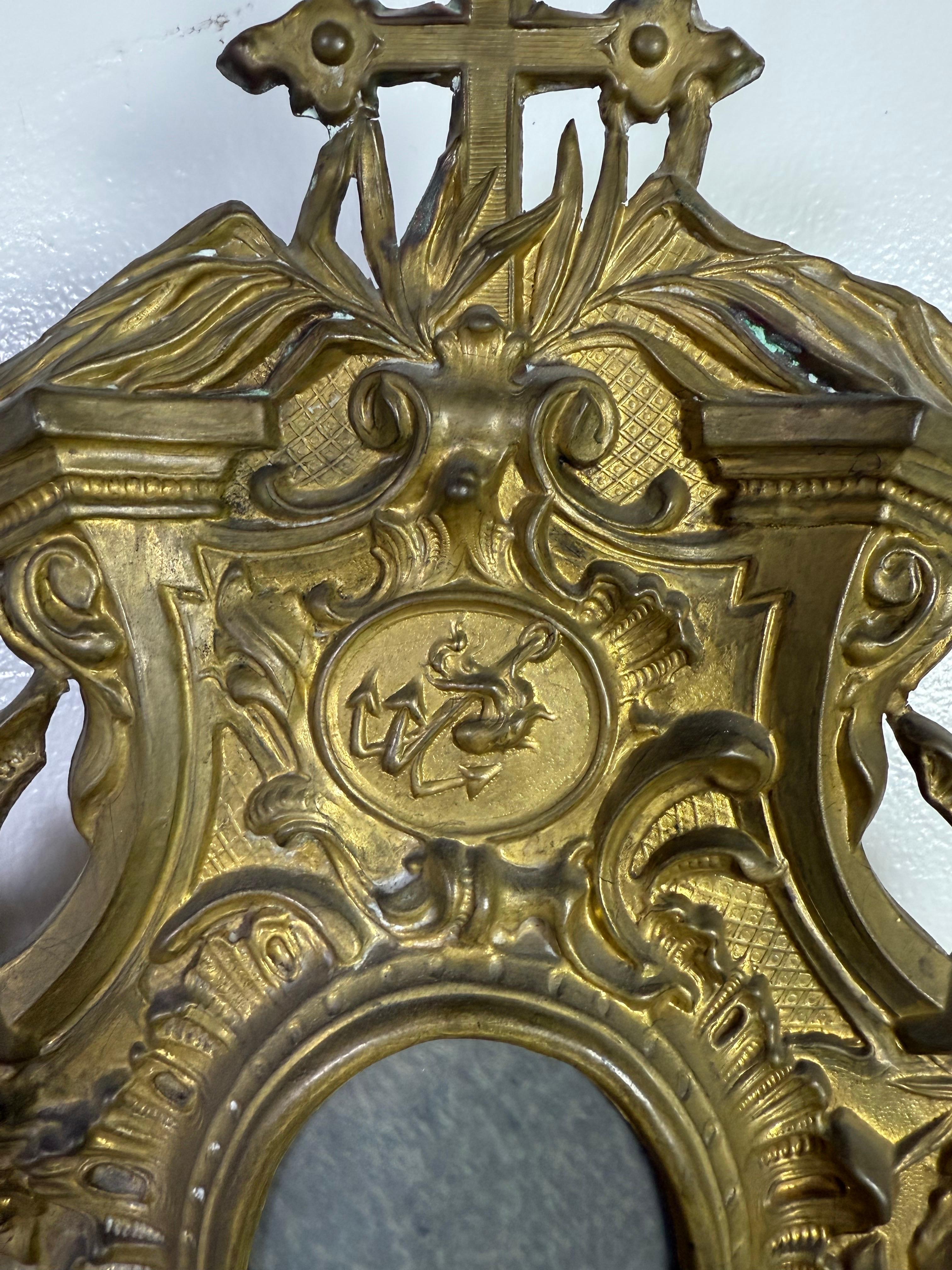 Baroque Pair of 19th C. Italian Reliquaries For Sale