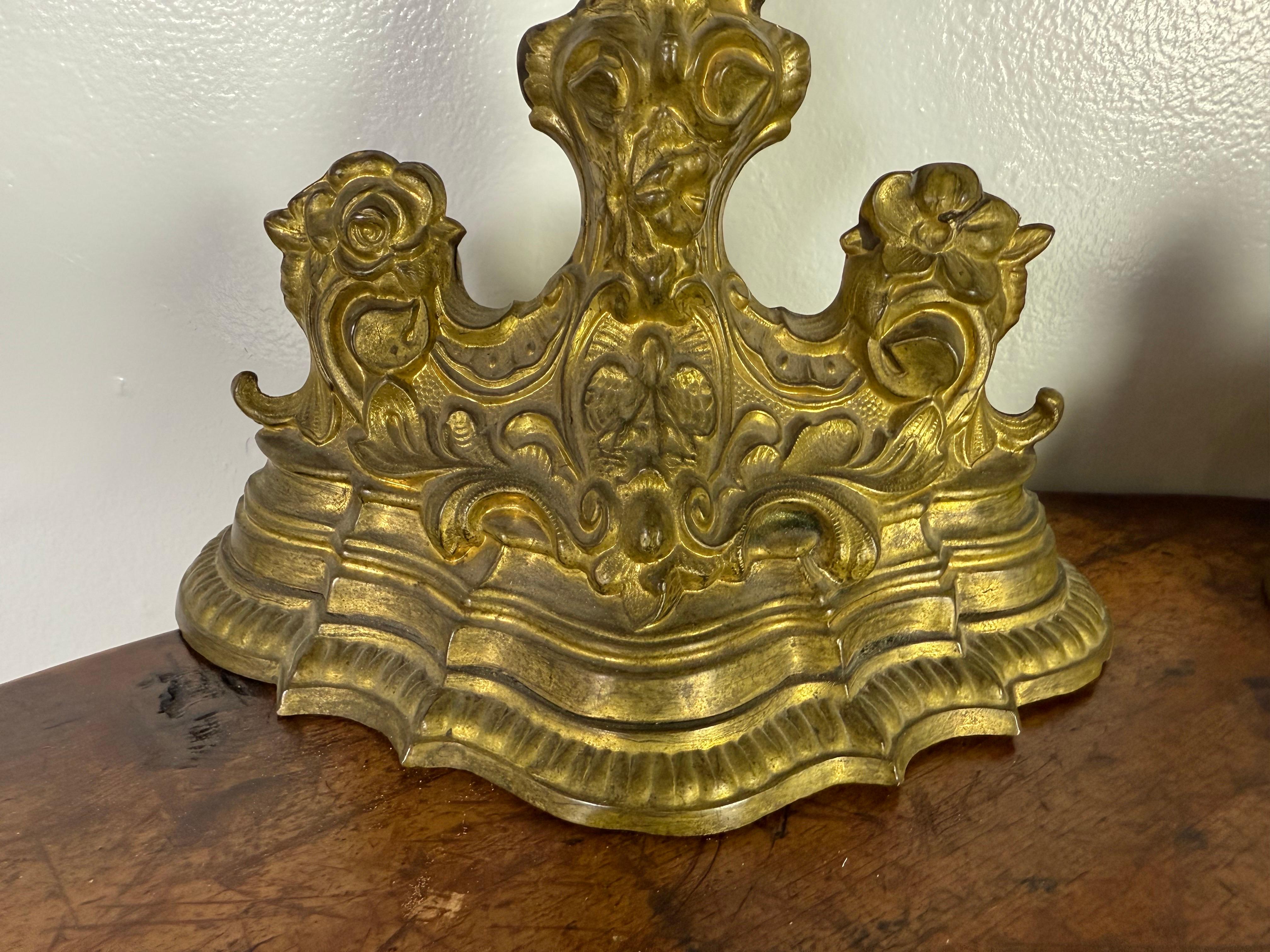 Brass Pair of 19th C. Italian Reliquaries For Sale