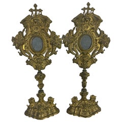 Pair of 19th C. Italian Reliquaries