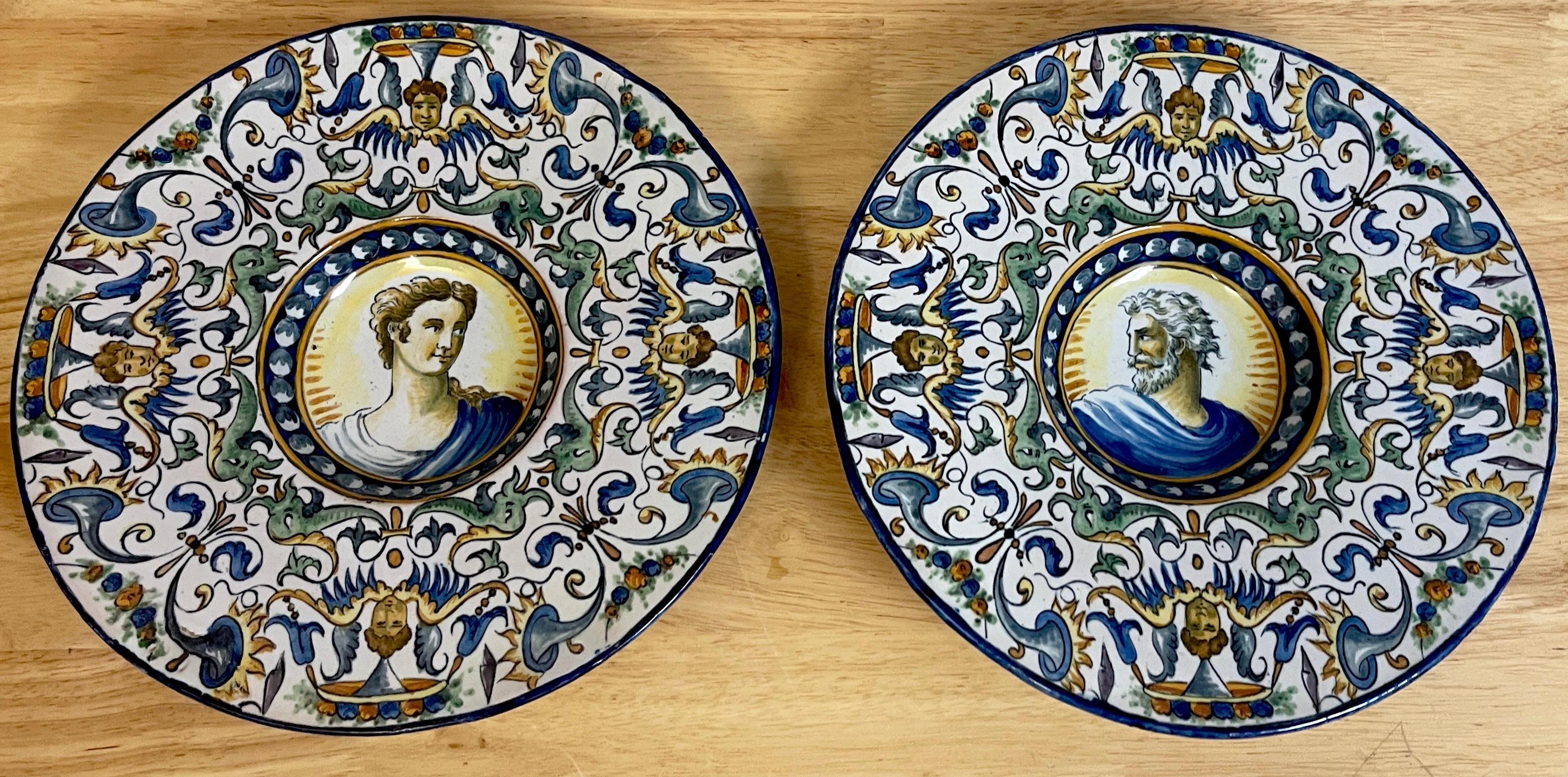 Assiette Ancienne Majolique – Manifattura Di Pavia, Fin XVIIIe, Colorée