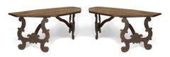 Pair of Italian Renaissance Oak Console Tables