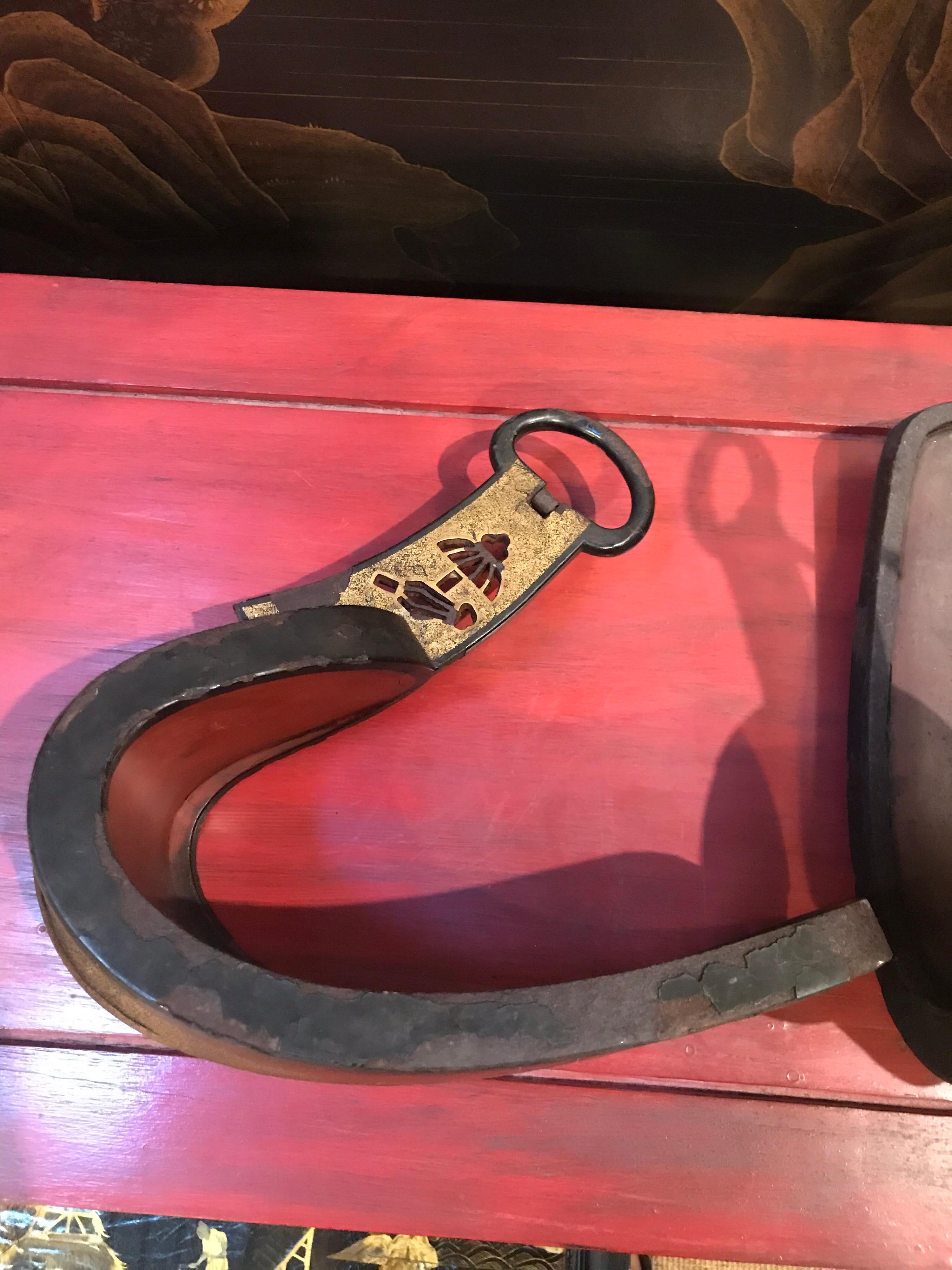 Metal Pair of 19th Century Japanese Abumi 'Stirrups' For Sale