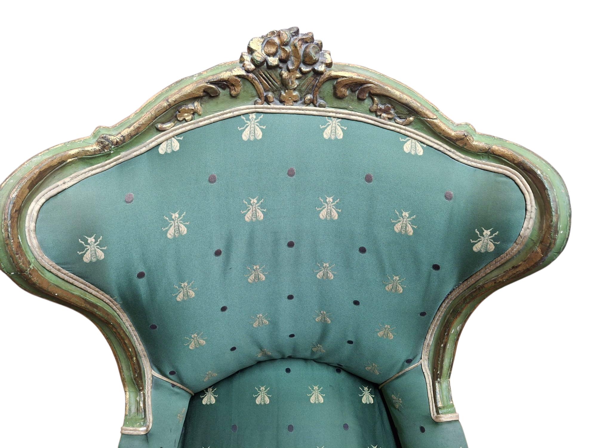 Pair of 19th C. Louis XV Style Wingback Armchairs In Good Condition For Sale In San Francisco, CA